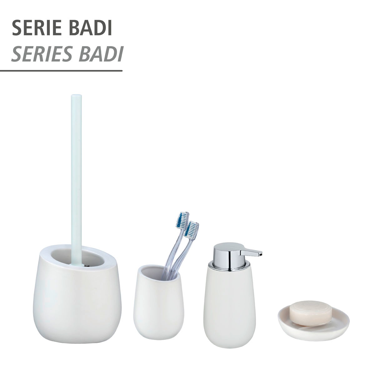 WENKO Seifenspender »Badi«, (1 tlg.), Weiß, Keramik, 320 ml