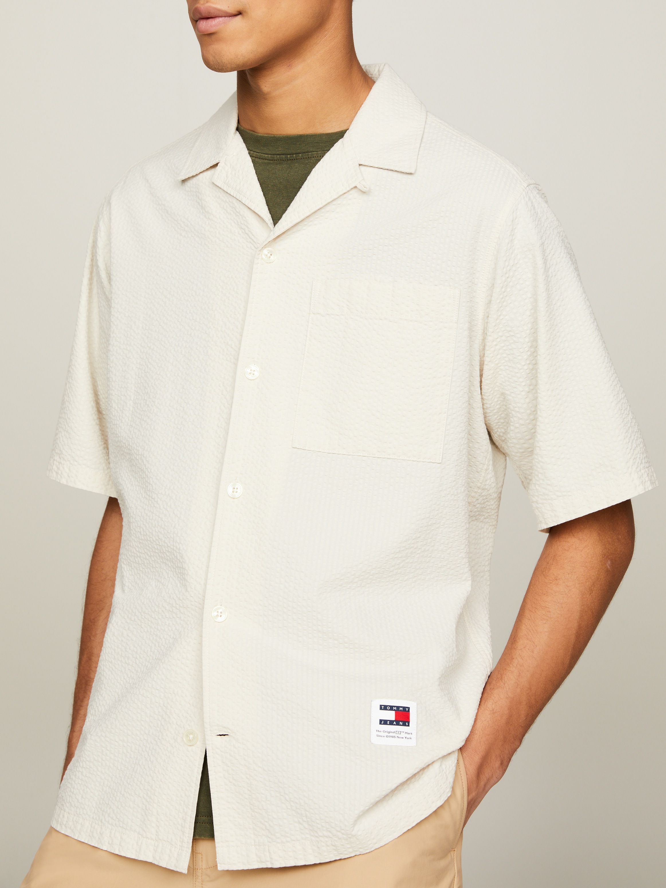 Tommy Jeans Kurzarmhemd »TJM RLX SEERSUCKER CAMP SHIRT«