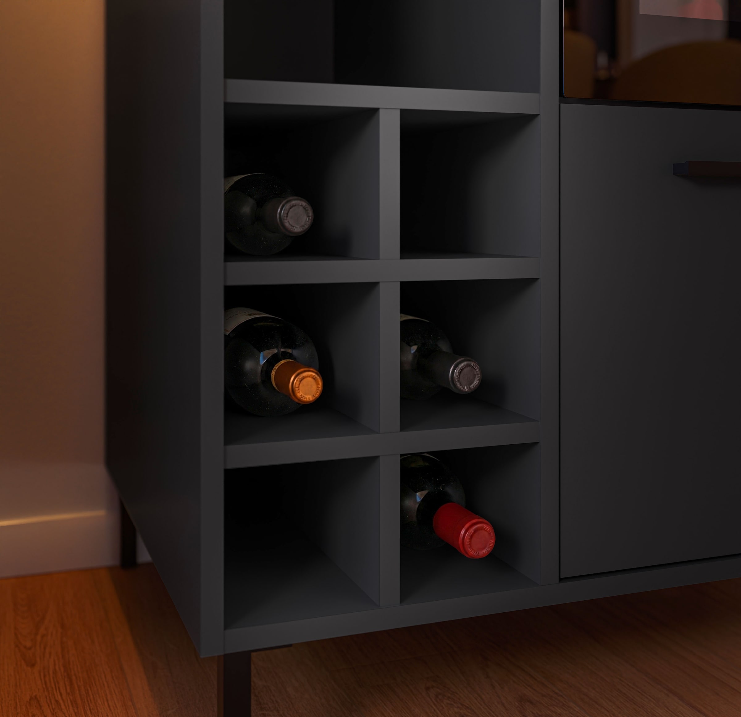 BASIC by Balculina Weinschrank »Tarent B/H/T 90x105x58 cm« Breite 90 cm, wahlweise mit Weinkühler