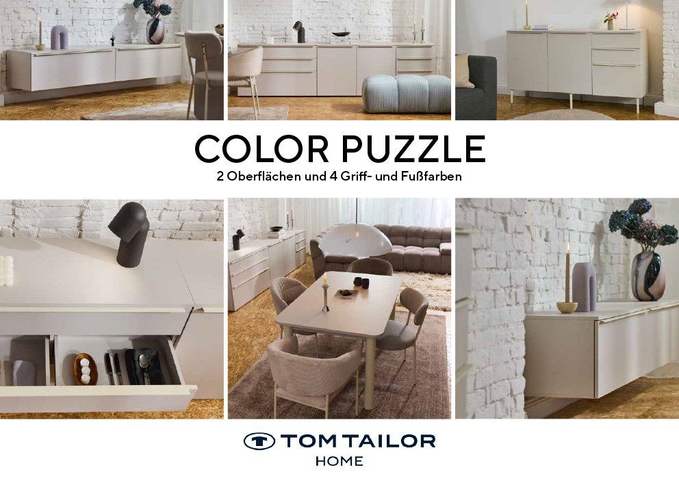 TOM TAILOR HOME Hochkommode Highboard, Breite 110 cm,4 Türen,2 Schubladen, viel Stauraum