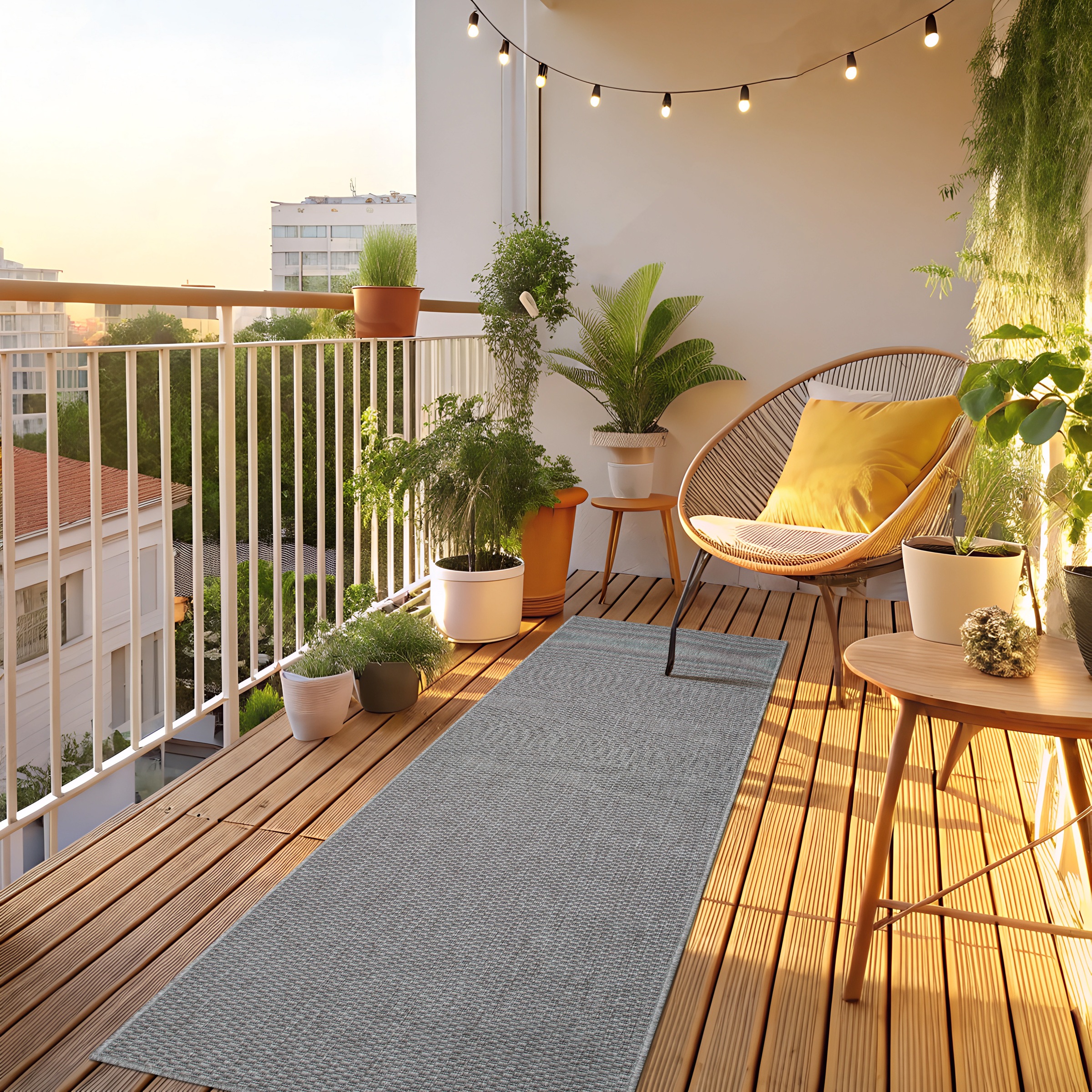 my home Teppich »Venedig auch als Läufer erhältlich«, rechteckig, 4 mm Höhe, In- und Outdoor geeignet, Sisal-Optik, Wetterfest & UV-beständig