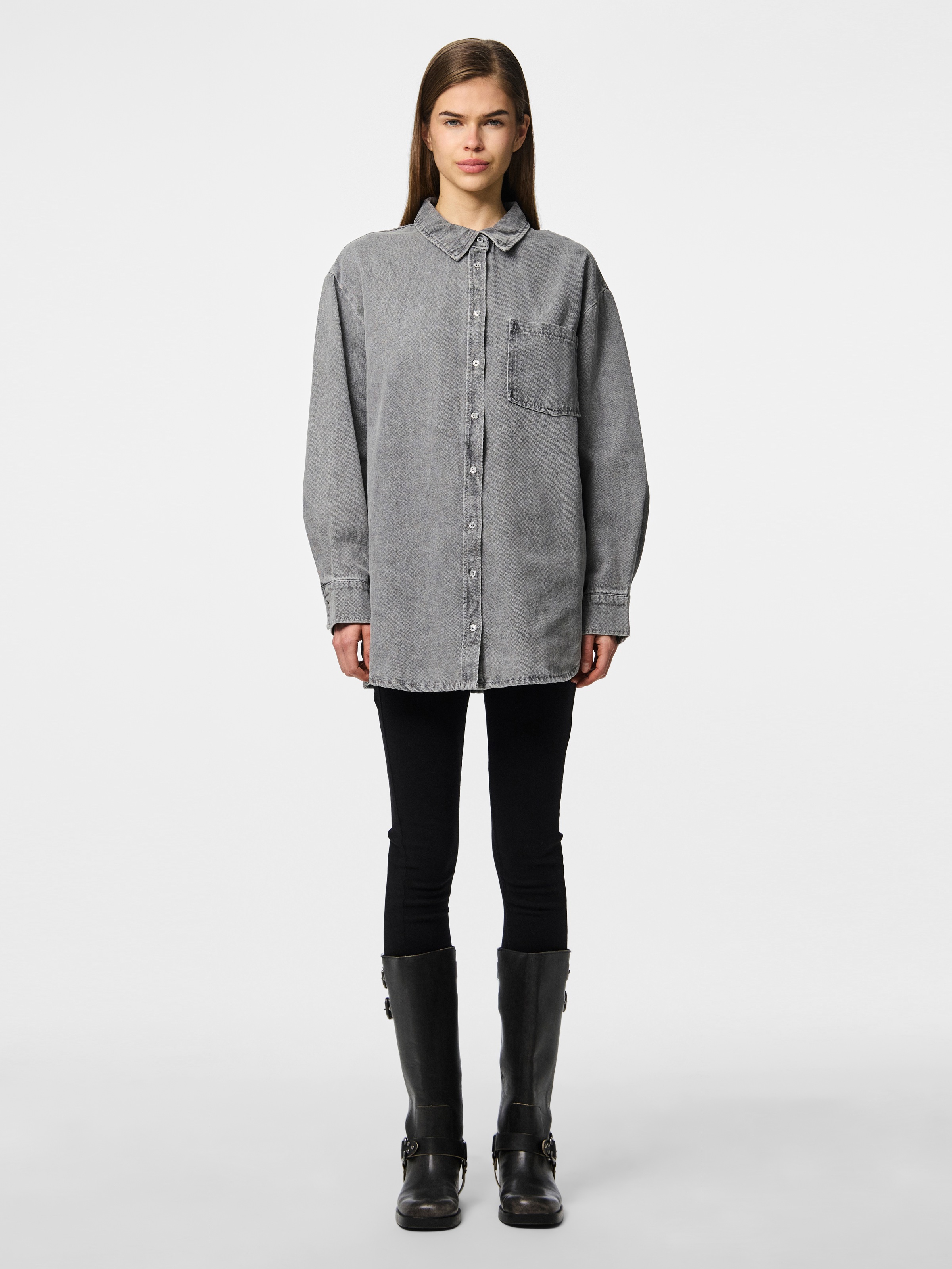 pieces Jeansbluse »PCMAISIE LS DENIM SHIRT NOOS BC«
