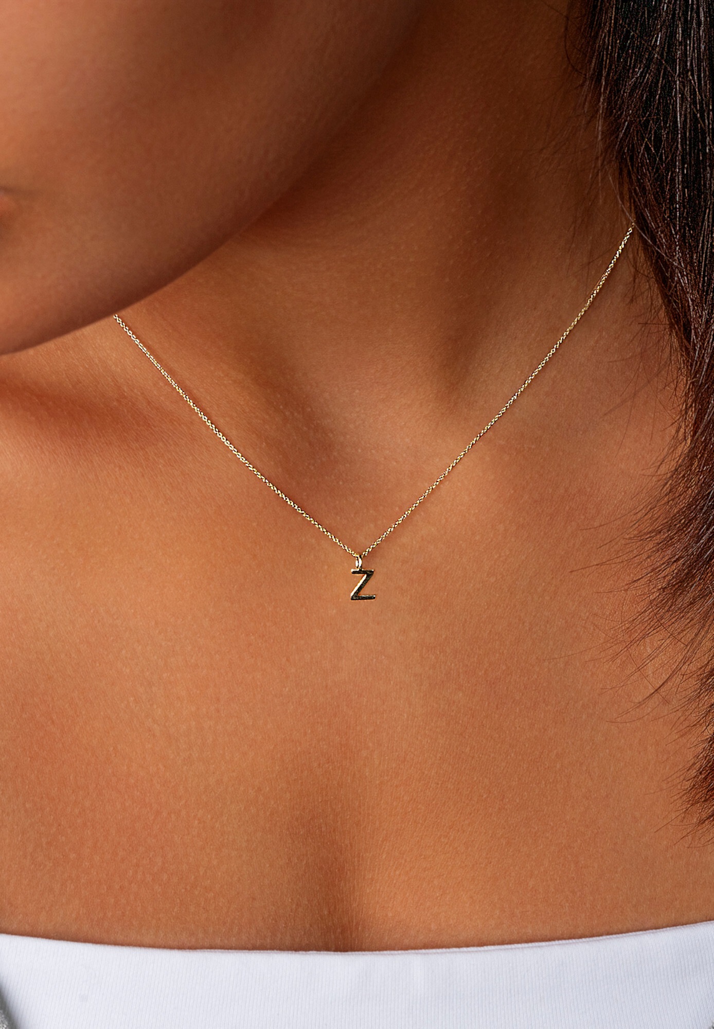 ONE ELEMENT Kette und Anhänger Set »Schmuckset - Set mit Halskette Buchstabe Z Buchstaben Anhänger aus 333 Gelbgold«