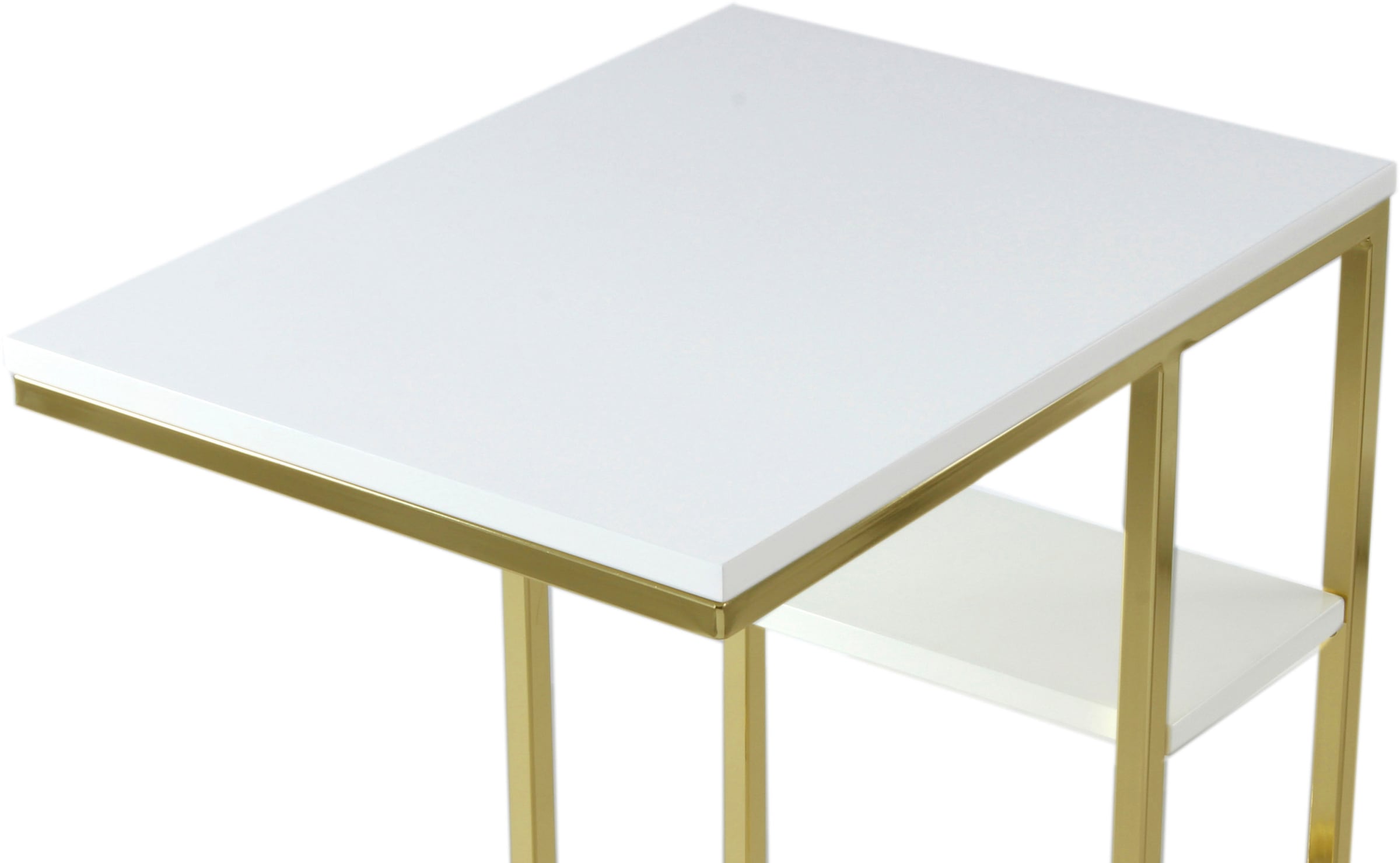 Kayoom Beistelltisch »Lucilla 225, Beistelltisch in eleganter Optik, in rechteckiger Form«, (1 St.), Modernes C-Form, dezentes Design, mit zusätzlicher Ablage