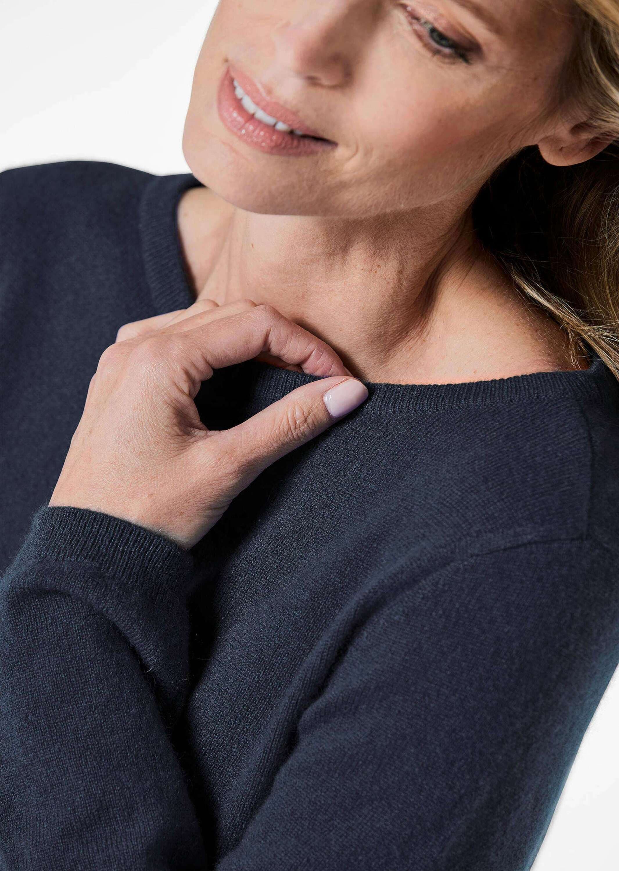 GOLDNER Strickpullover »Kaschmirpullover Kaschmirpullover mit U-Boot Ausschnitt«