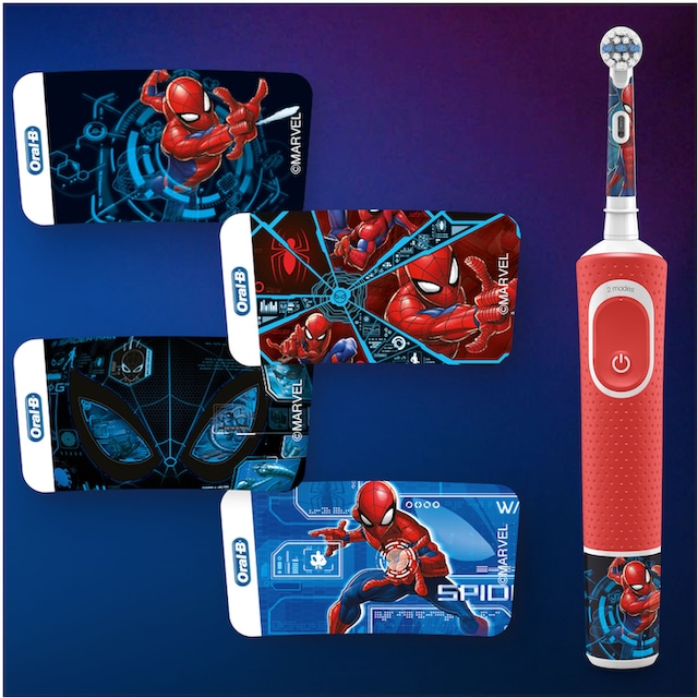 Oral-B Elektrische Kinderzahnbürste »Kids Spiderman«, 1 St. Aufsteckbürsten  jetzt kaufen bei OTTO