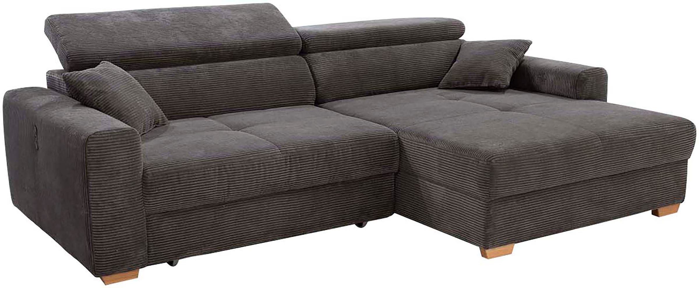 Jockenhöfer Gruppe Ecksofa »Slider, L-Form, 140kg Belastbarkeit je Sitzplatz«, elektromotorische Sitztiefenverstellung,USB-Ladeports,mit Kopfstützen