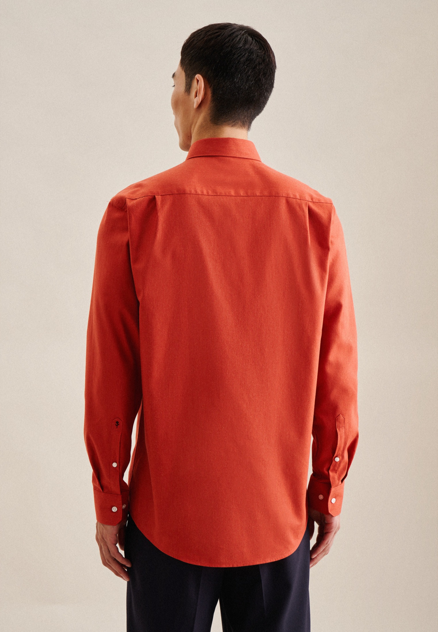 seidensticker Businesshemd »Regular«, Regular Langarm Button-Down-Kragen Uni