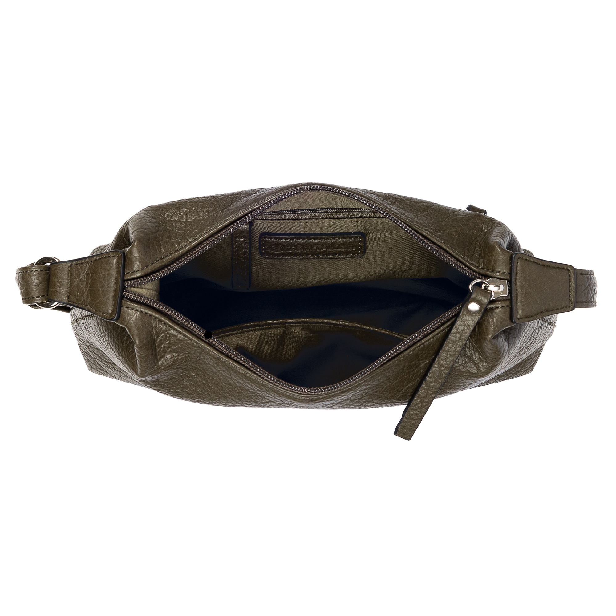 TOM TAILOR Umhängetasche »Evelina« aus weichem Lederimtitat in lässiger Trapezform mit dekorativen Seiten