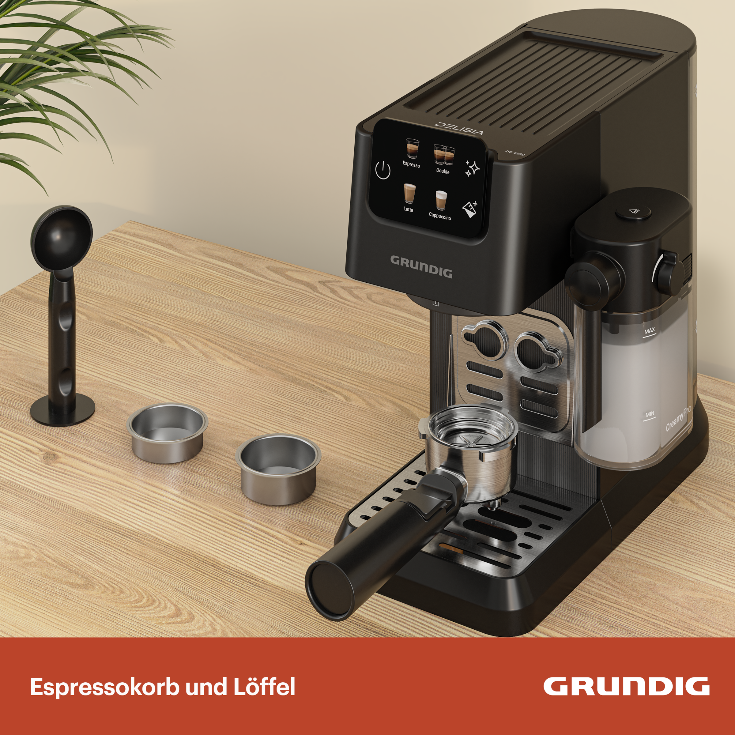 Grundig Espressomaschine »KSM 5330«, mit integriertem Milchbehälter