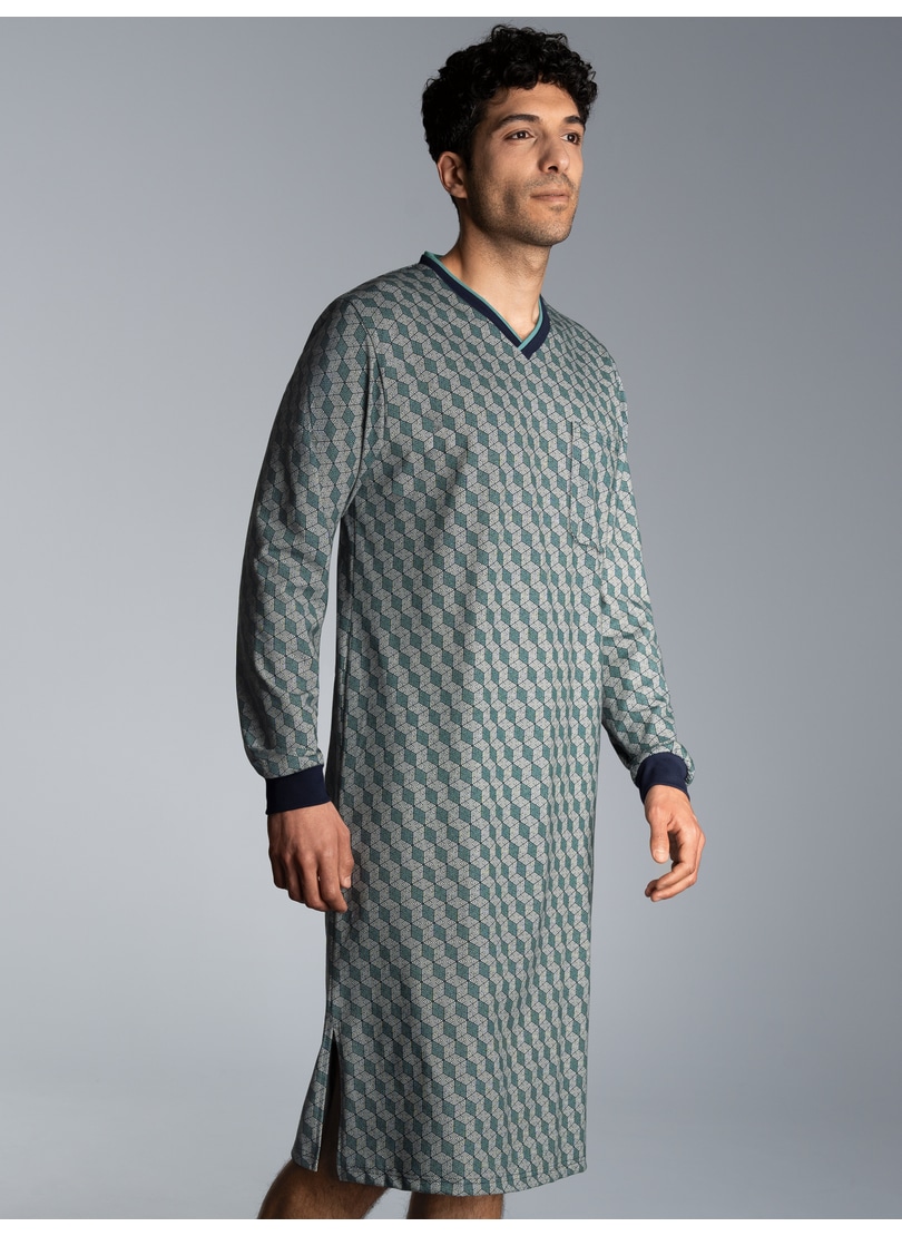 Pyjama »TRIGEMA Nachthemd mit Allover-Print«, (1 tlg.)