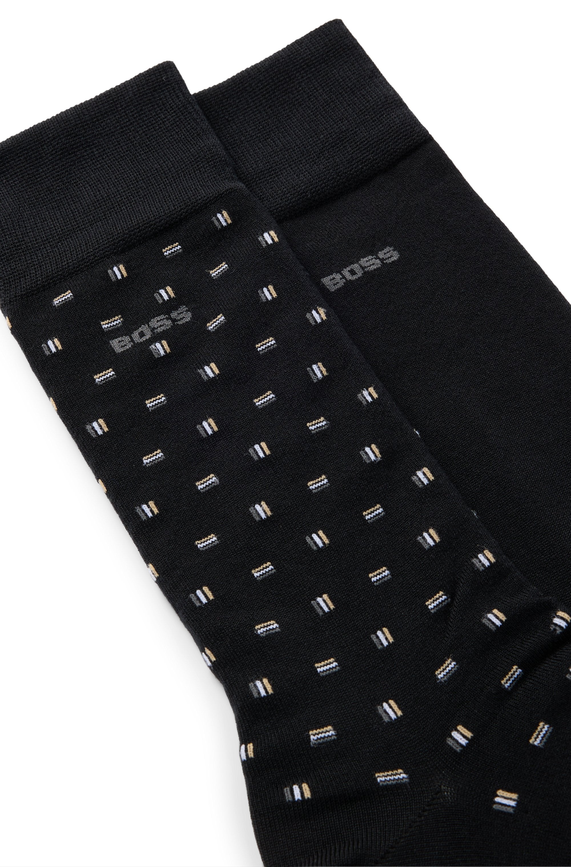 BOSS Businesssocken »2P RS Mini Iconic«, (2 Paar), Socken Pack aus 1x uni und 1x minimalistisches Muster