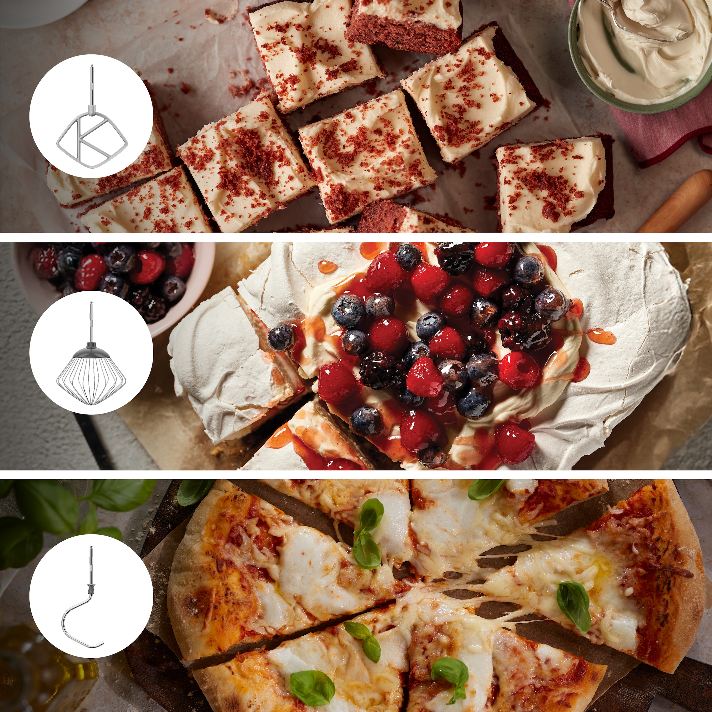 Kenwood Küchenmaschine »Multi Tasker KHC30.000WH« Aufbewahrung für 2 Aufsätze, Einhandschüssel & 44% leiser als KHC29