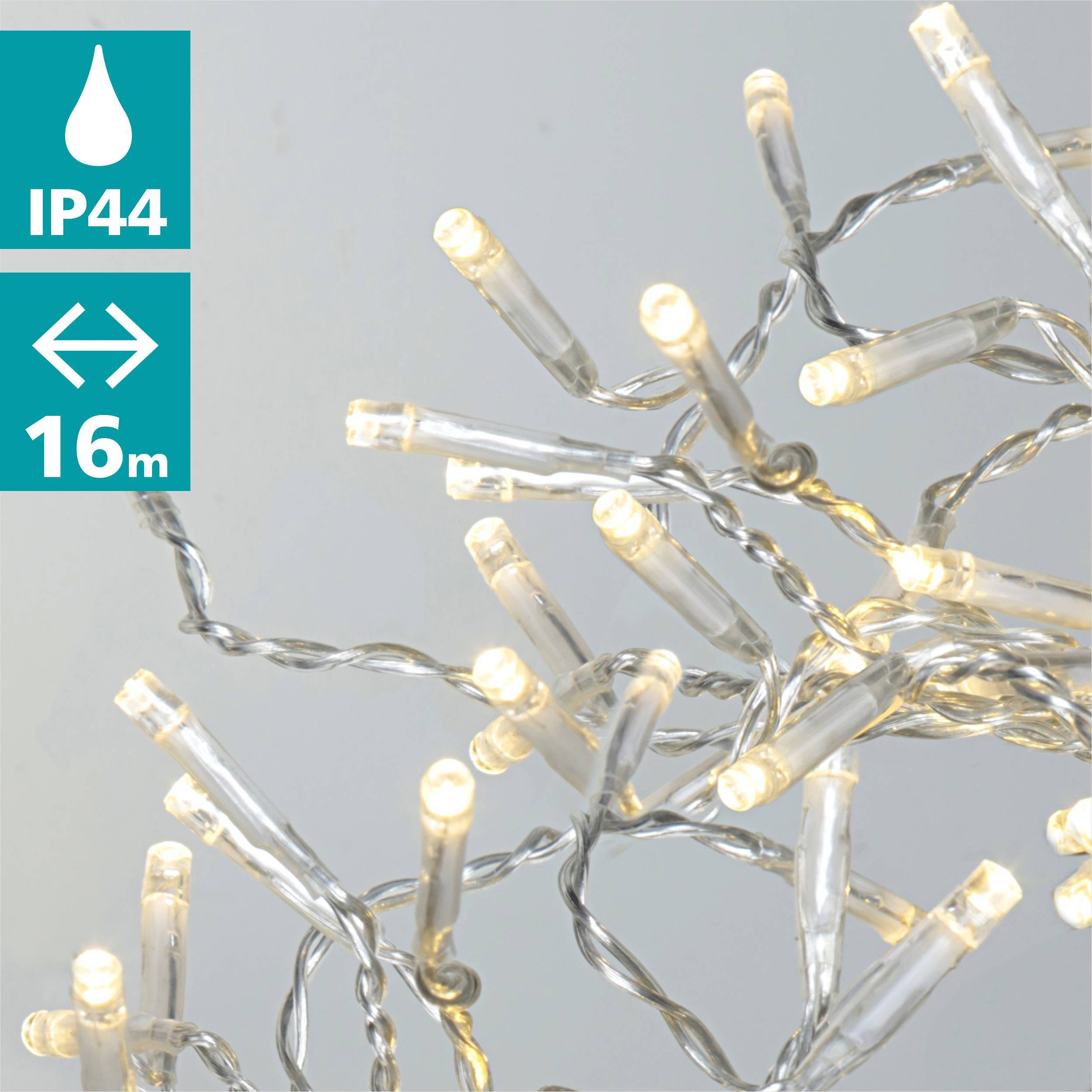 EGLO LED-Lichterkette »SERIE LED - Weihnachtsdeko - Beleuchtung - Winterdeko«, 160 St.-flammig, Lichterkette, Außenbeleuchtung warmweiß, mit Kabel, 16 m