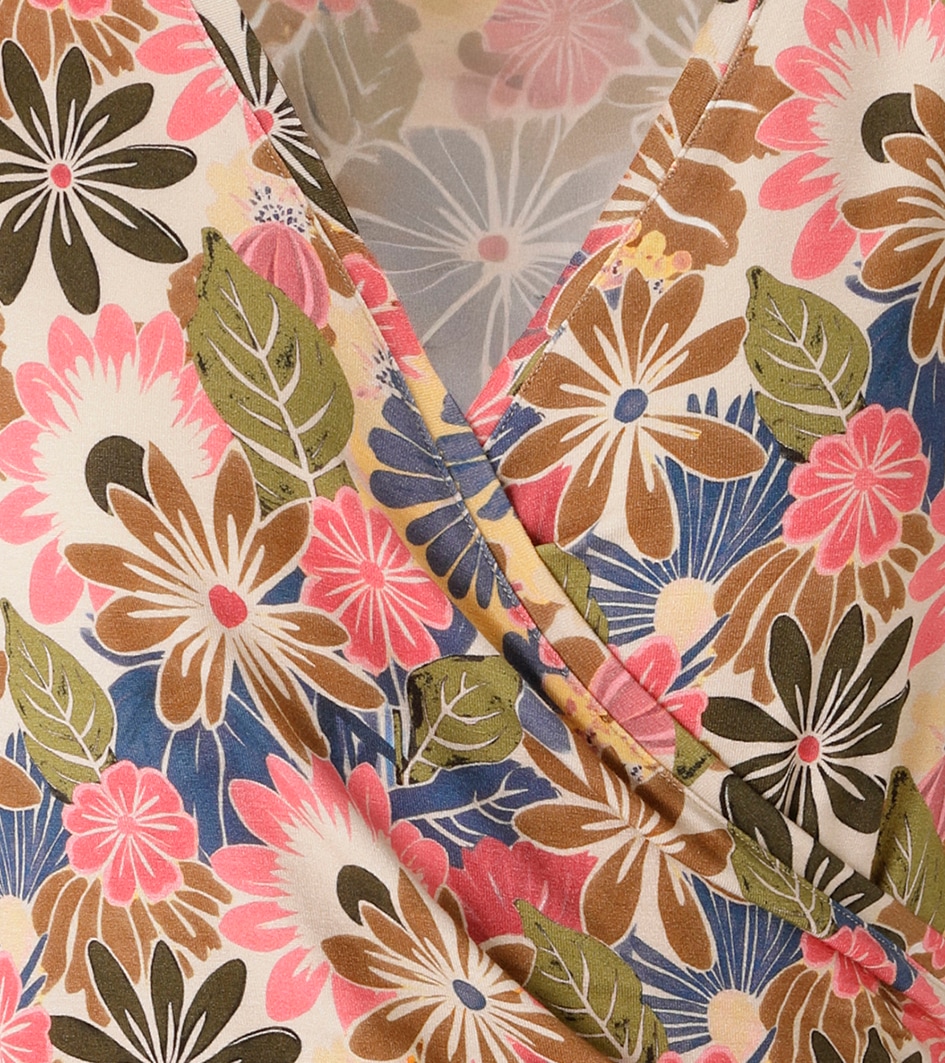 Aniston CASUAL T-Shirt mit farbenfrohen Blüten bedruckt - NEUE KOLLEKTION