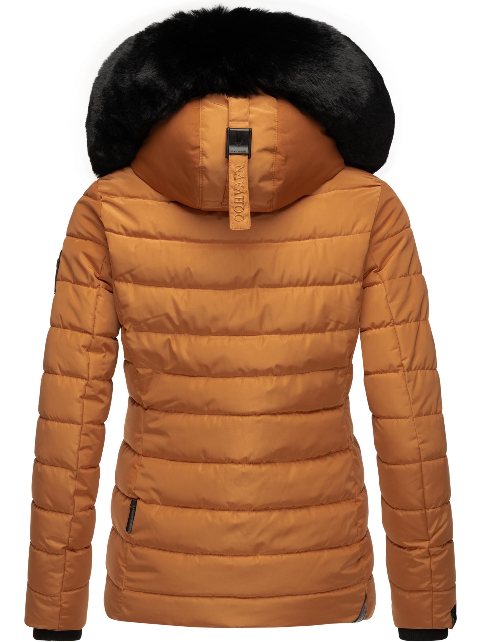 Navahoo Steppjacke »Winterjacke Milianaa«, mit Kapuze, Edle Winterjacke mit weicher Kunstfell-Kapuze