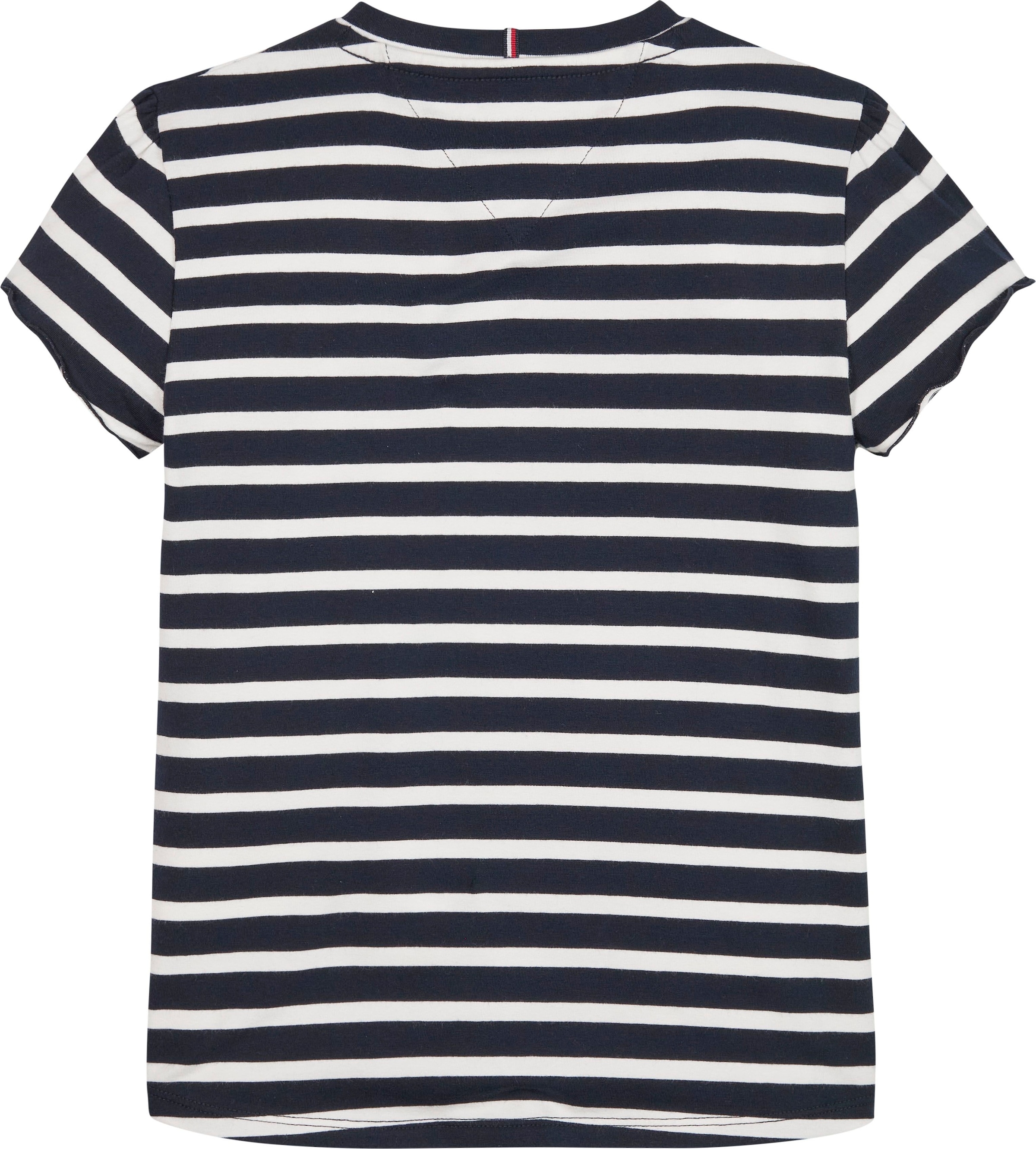 Tommy Hilfiger T-Shirt »STRIPED RUFFLE SLEEVE TOP S/S«