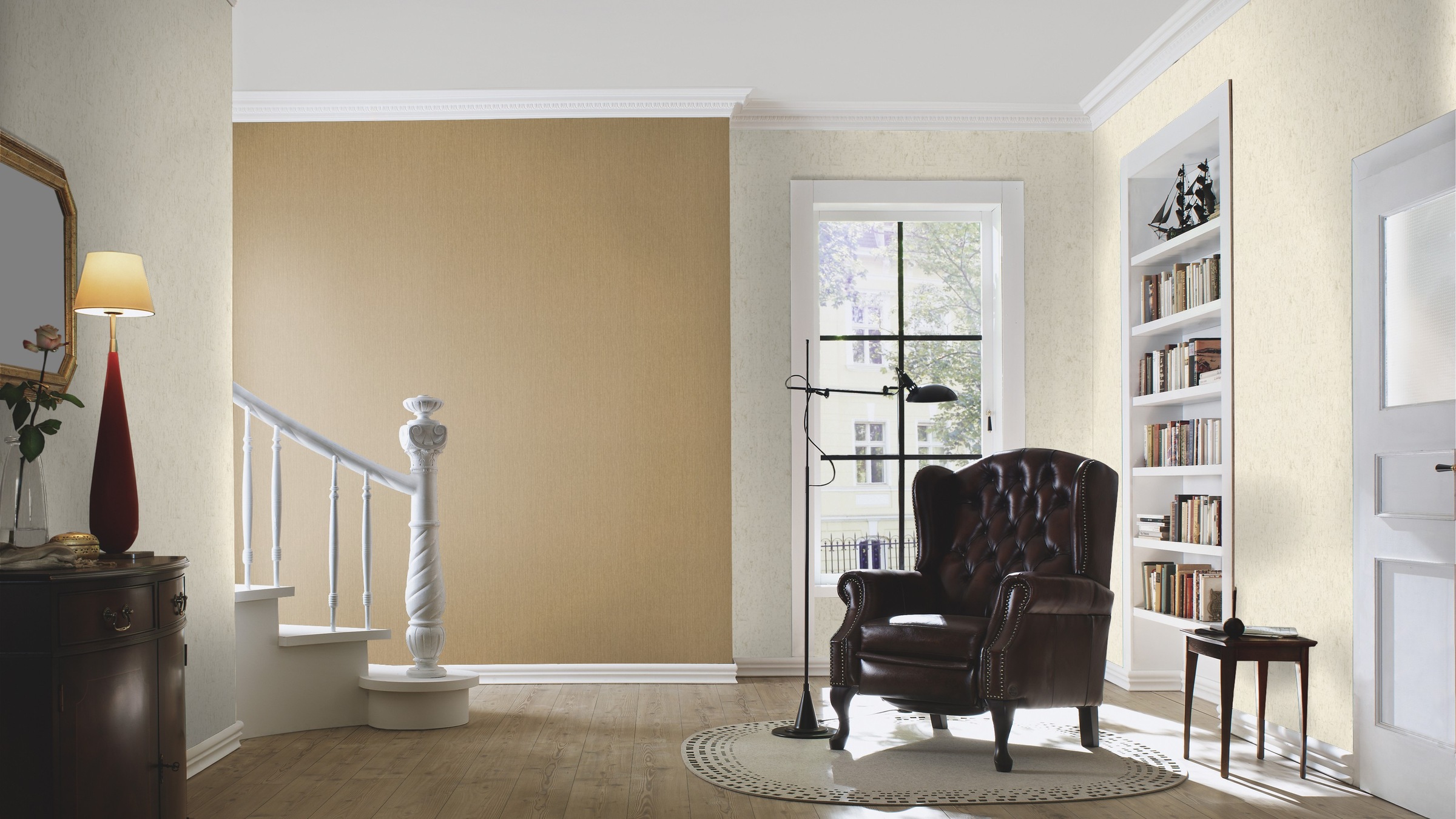 Rasch Vliestapete »Vliestapete Curiosity 538311« Gold-Optik strukturiert Metallic