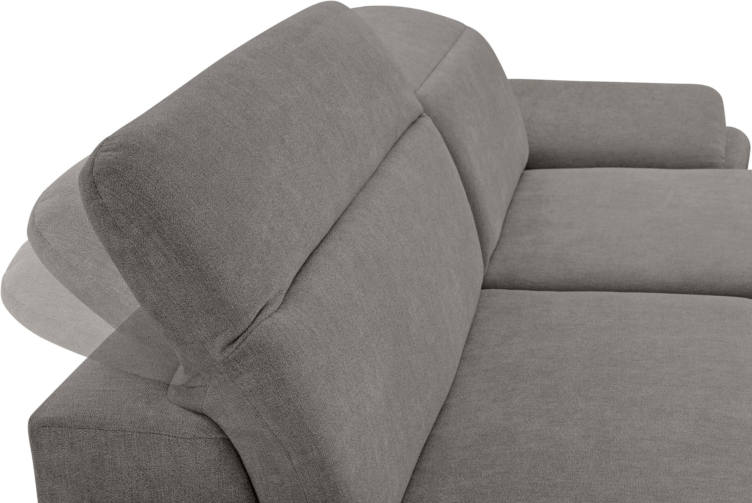 exxpo - sofa fashion Ecksofa »Kyoto, inkl. Kopfteil- und Armteilverstellung, hoher Sitzkomfort« wahlweise mit Bettfunktion und Bettkasten, hochwertige Bezüge, L-Form