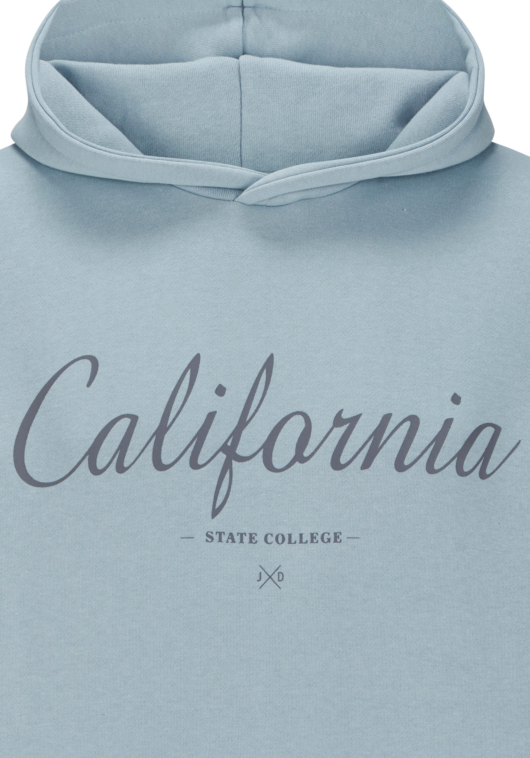 John Devin Hoodie , Sweatshirt mit coolem Druck, aufgesetzter Tasche und Kapuze
