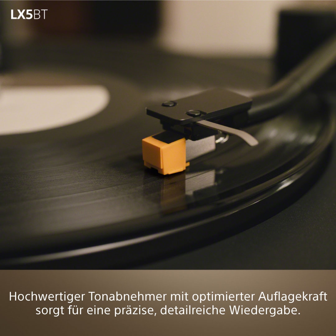 Sony Plattenspieler »PS-LX5BT + Field 5« Vollautomatik, Riemenantrieb, Tonabnehmer, Hi Res Wi, Phono Vorv.
