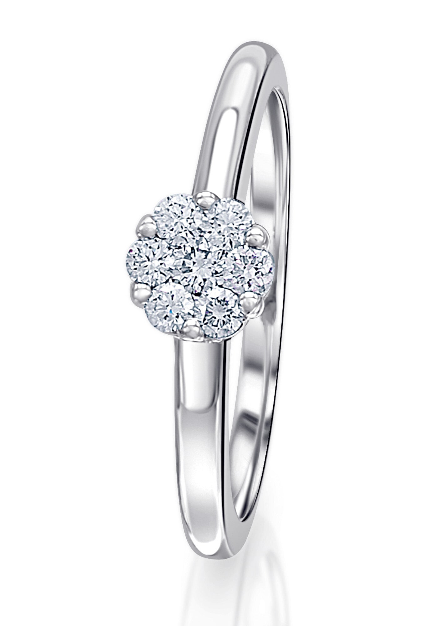 Diamantring »0,25 ct Diamant Brillant Invisible Ring aus 585 Weißgold«