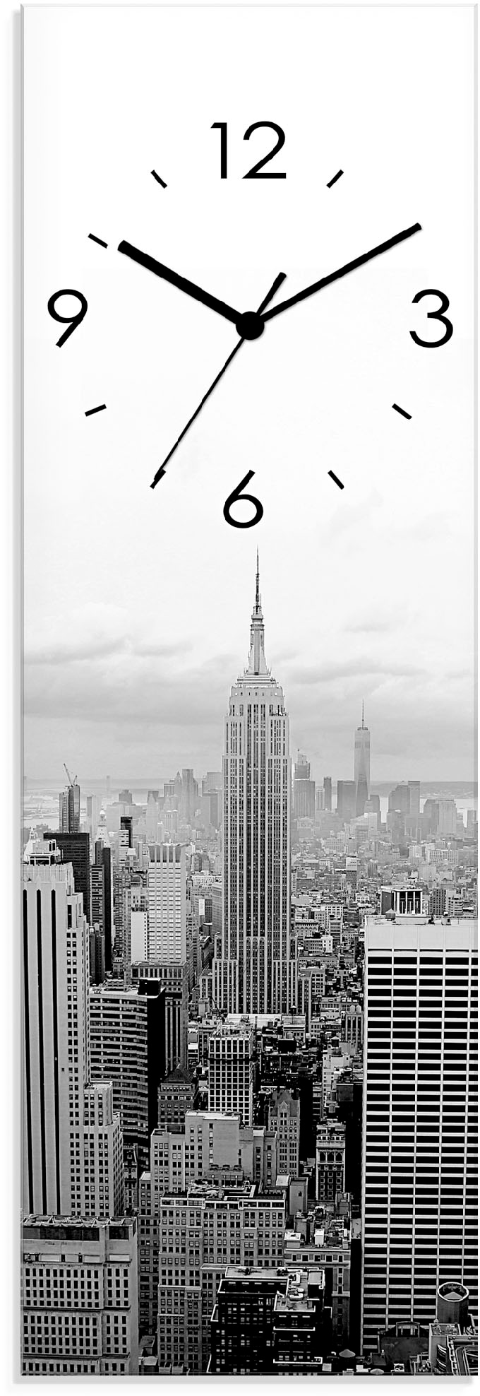 Artland Wanduhr »Skyline Manhattan«, wahlweise mit Quarz- oder Funkuhrwerk,  lautlos ohne Tickgeräusche bestellen bei OTTO
