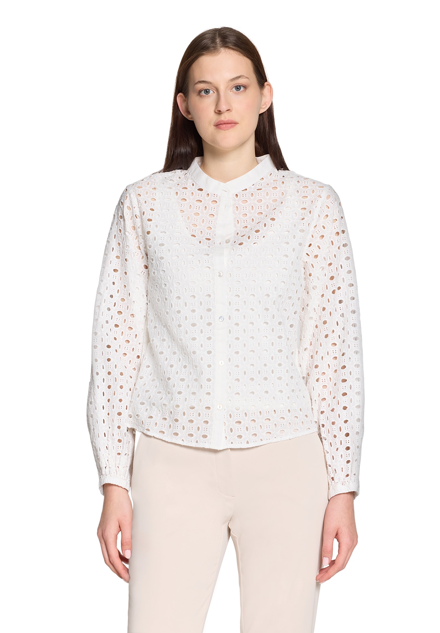 Betty&Co Spitzenbluse »Spitzenbluse mit Stehkragen«