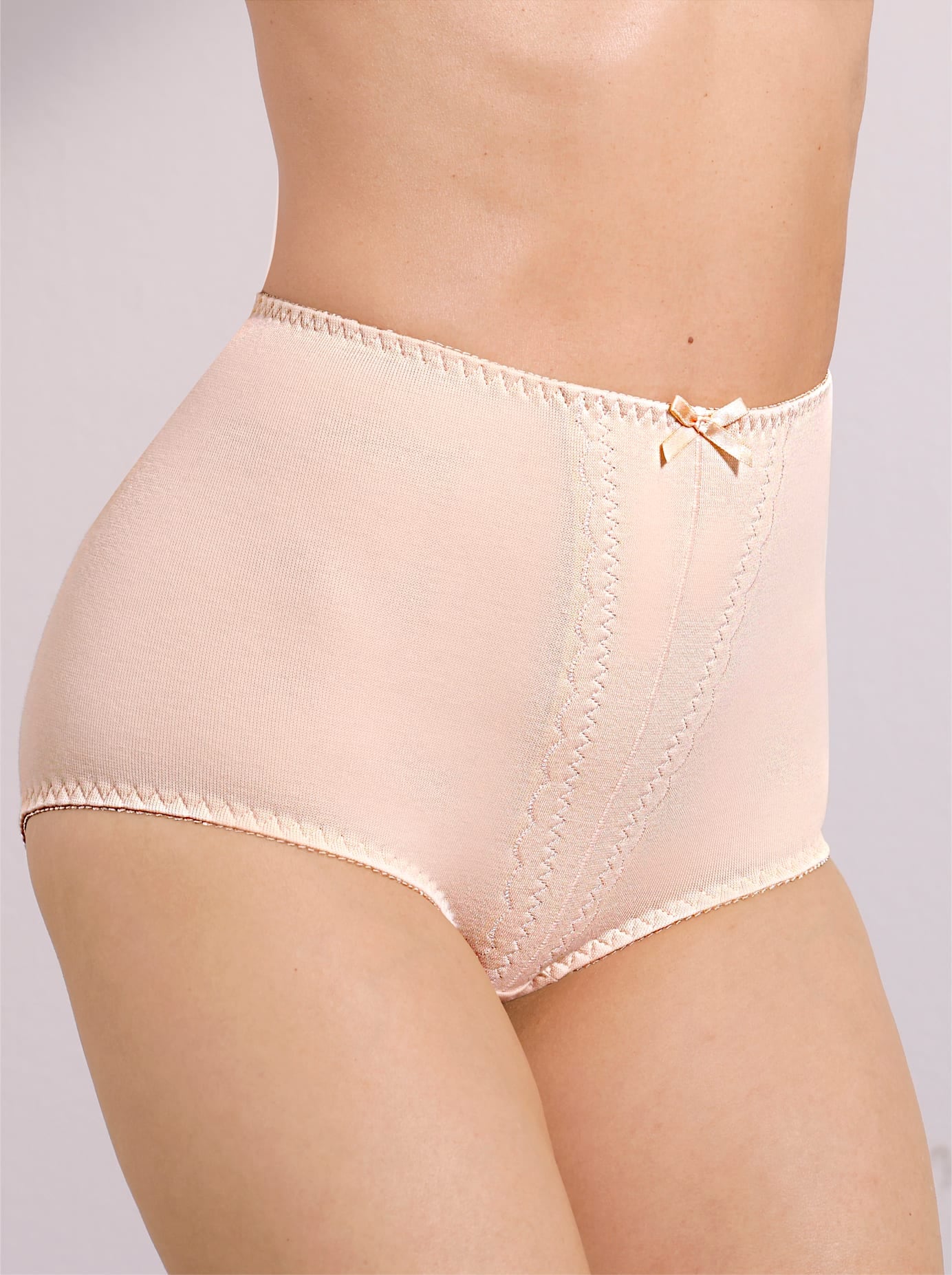 DamenMiederhose2Stk.tlg. in beige, Größe 100