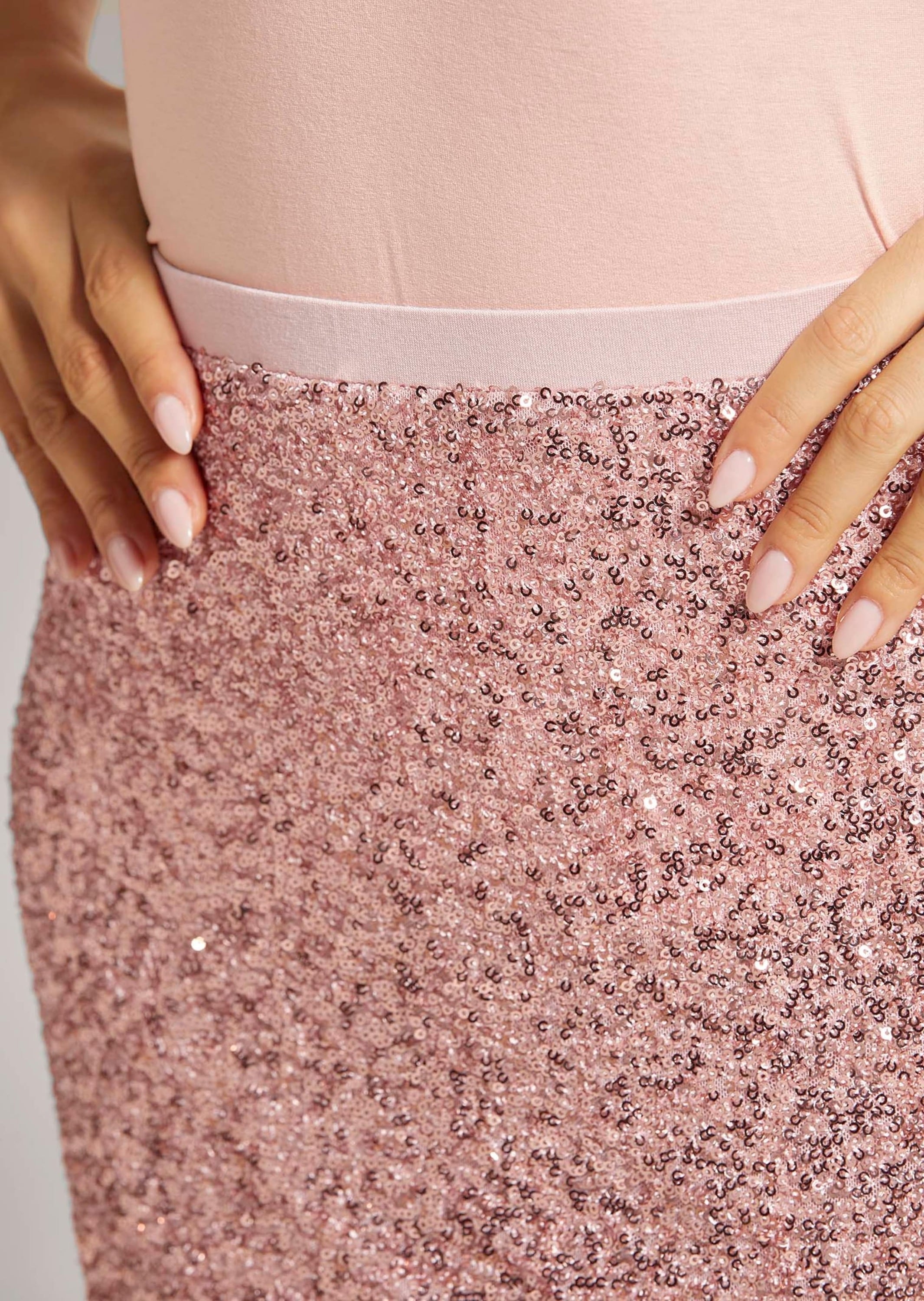 MADELEINE Sommerrock »Paillettenrock Schlanker Pencil-Skirt mit Wendepailletten«