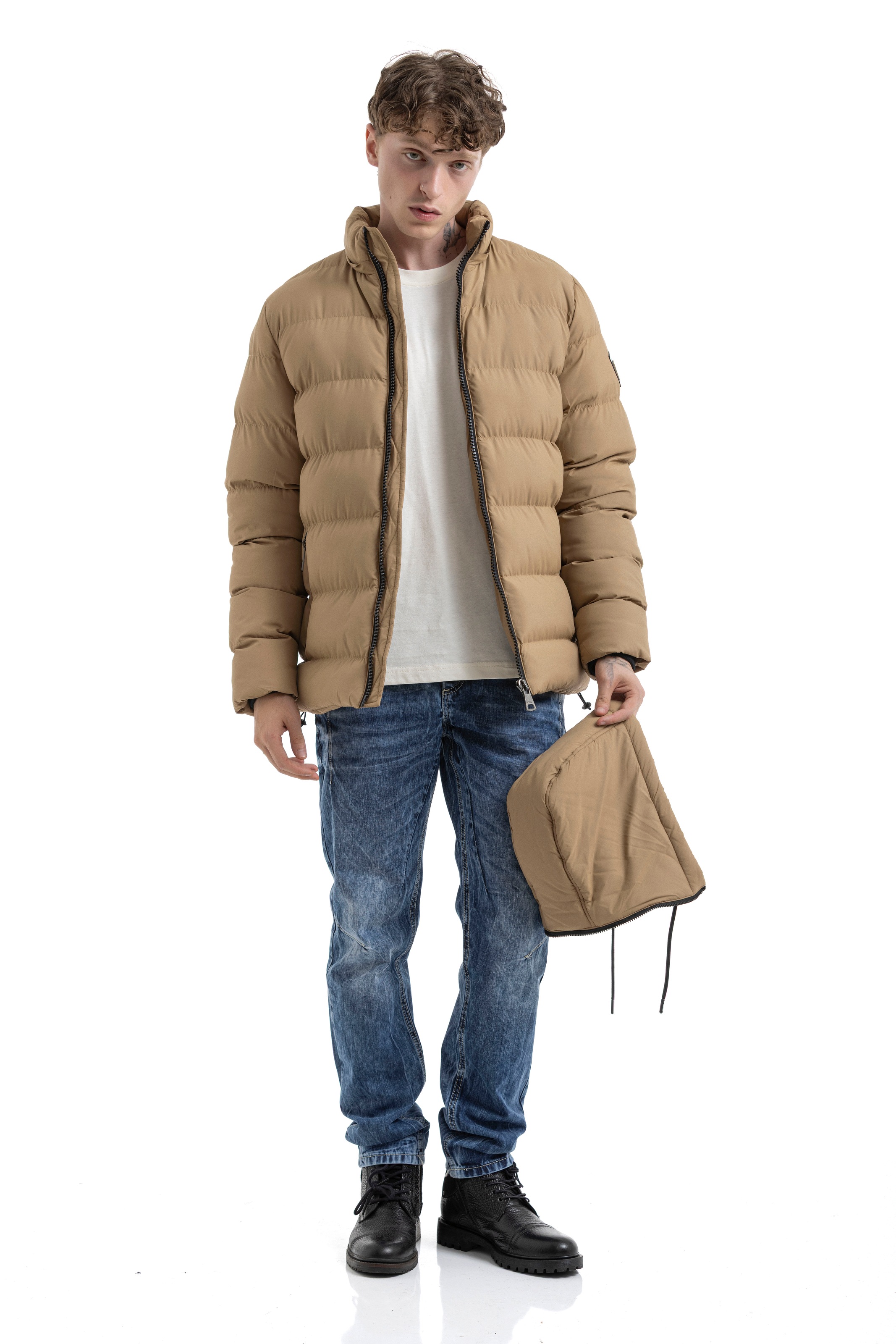 Cipo & Baxx Steppjacke mit Kapuze