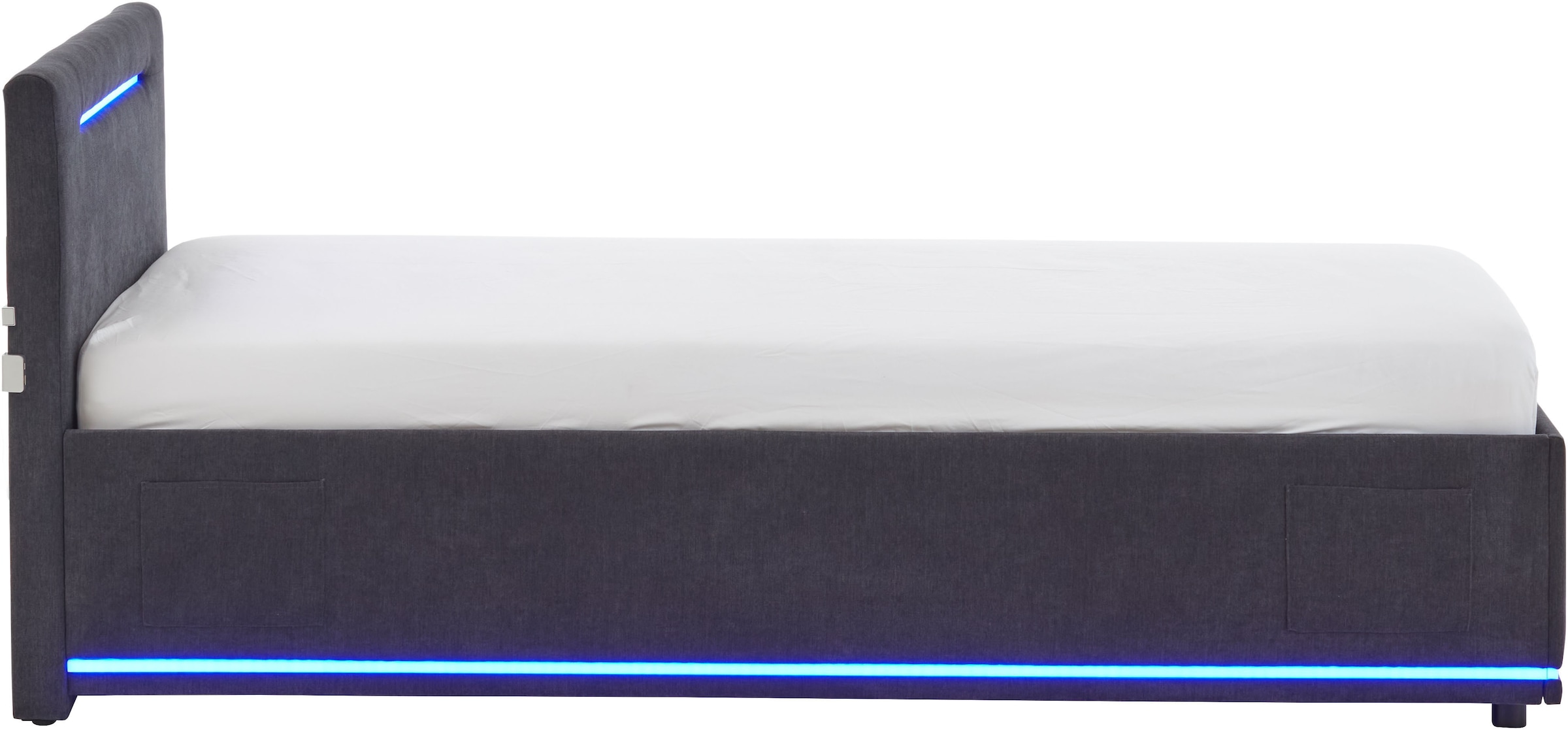 meise.möbel Polsterbett »CIRCLE inkl. LED-Beleuchtung & USB-Anschluss, wahlweise mit Bettkasten« erhältlich in den Breiten 90cm, 120cm & 140cm