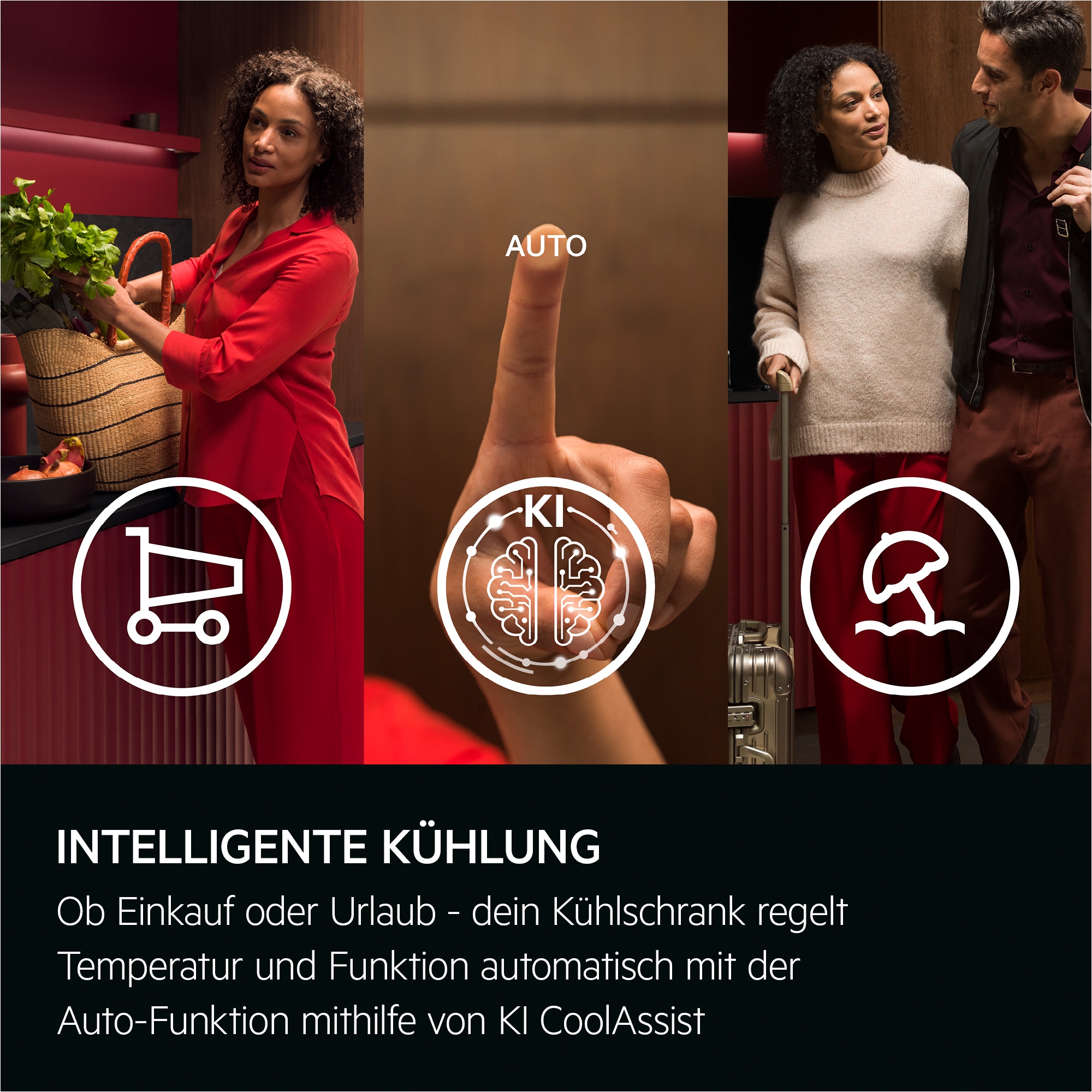 AEG Einbaukühlgefrierkombination 7000 »TC7CS181AF« 176,9 cm hoch 55,7 cm breit KI CoolAssist: passt Kühlung automatisch an Alltag, Einkauf, Urlaub an