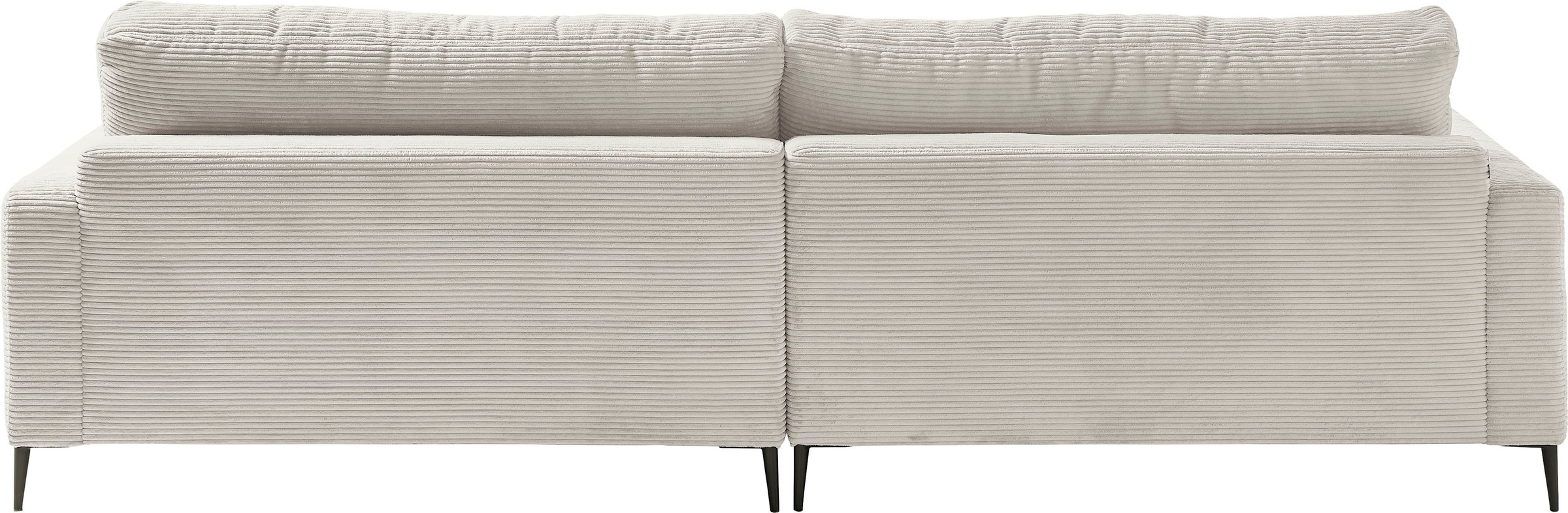 INOSIGN Ecksofa »Downtown, B/T/H: 272/190/84 cm L-Form«, weicher Sitzkomfort auch in Cord und Bouclé, incl. Zierkissen