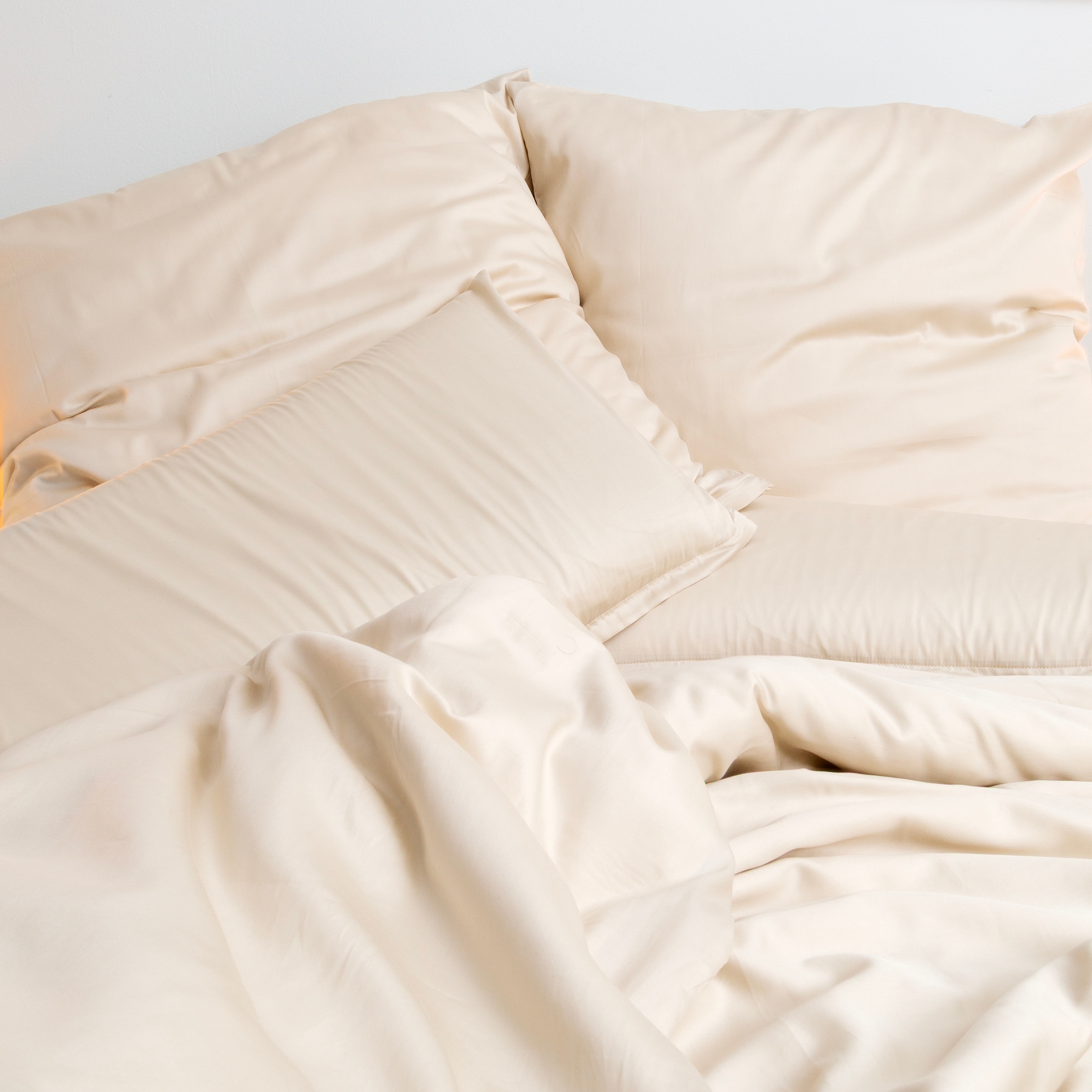 Wolkenfeld Kissenbezug »Mako-Satin Baumwolle Kopfkissenbezug - Premium Kissenbezug« Größe 80x80 und 40x80 cm; versteckter Reißverschluss