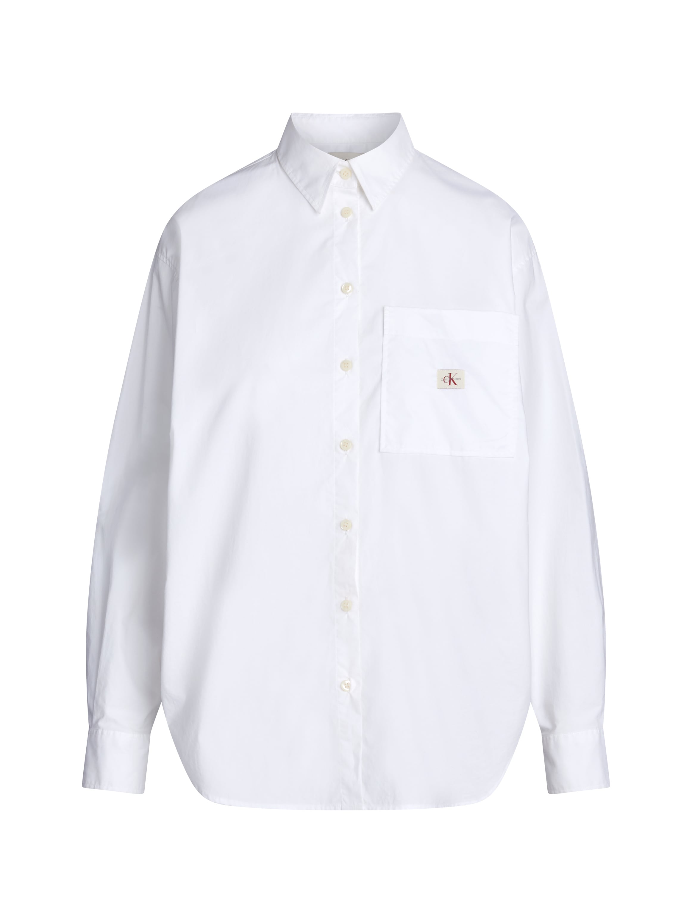 Calvin Klein Jeans Langarmhemd »WOVEN LABEL RELAXED SHIRT«, mit Logopatch