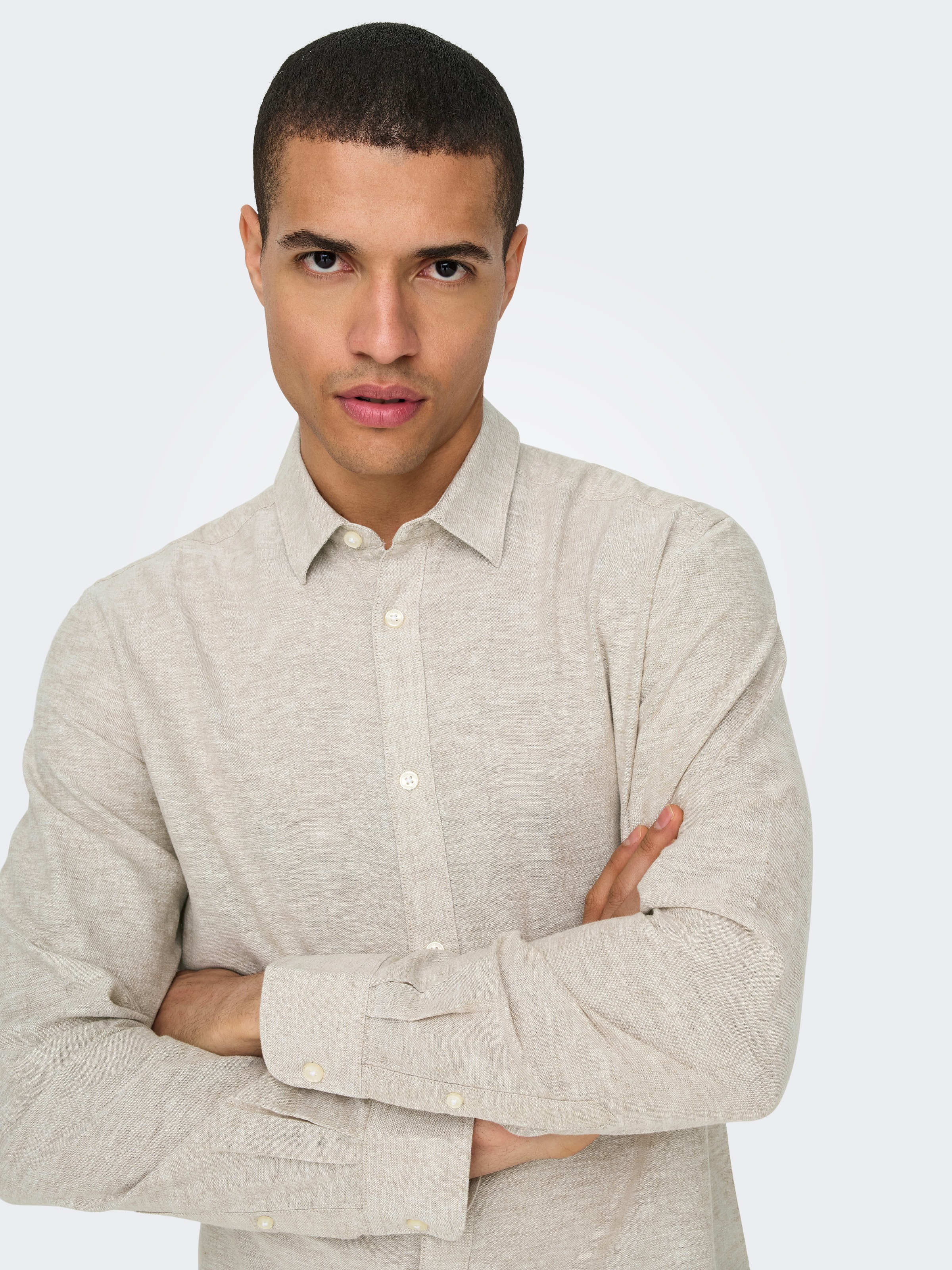ONLY & SONS »ONSCAIDEN LS SOLID LINEN SHIRT NOOS«