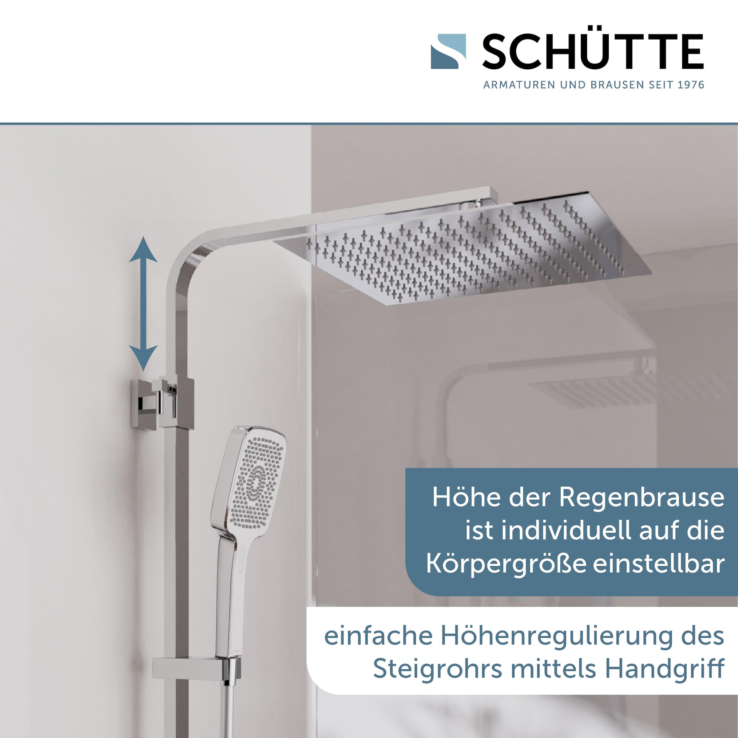 Schütte Brausegarnitur »OCEAN«, Sicherheitssperre, höhenverstellb., inkl. Glasablage, Antikalk