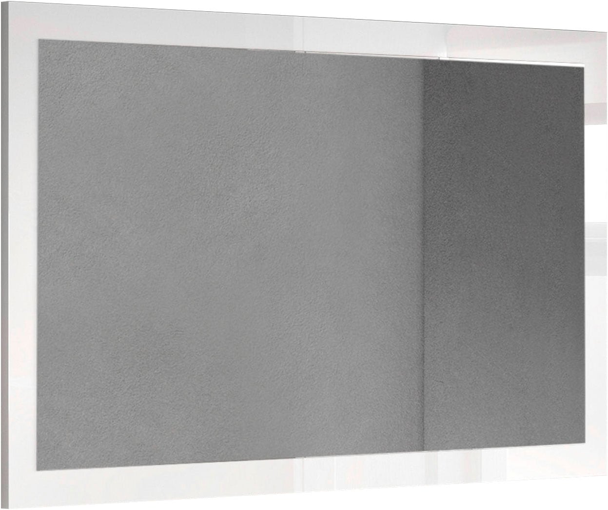 INOSIGN Garderobenspiegel »Breite x Höhe: 110 x 68 cm, mit Rahmen Weiss Hochglanz Lack«, passend zur Garderobe Smile + Hamburg, längs u. quer hängen