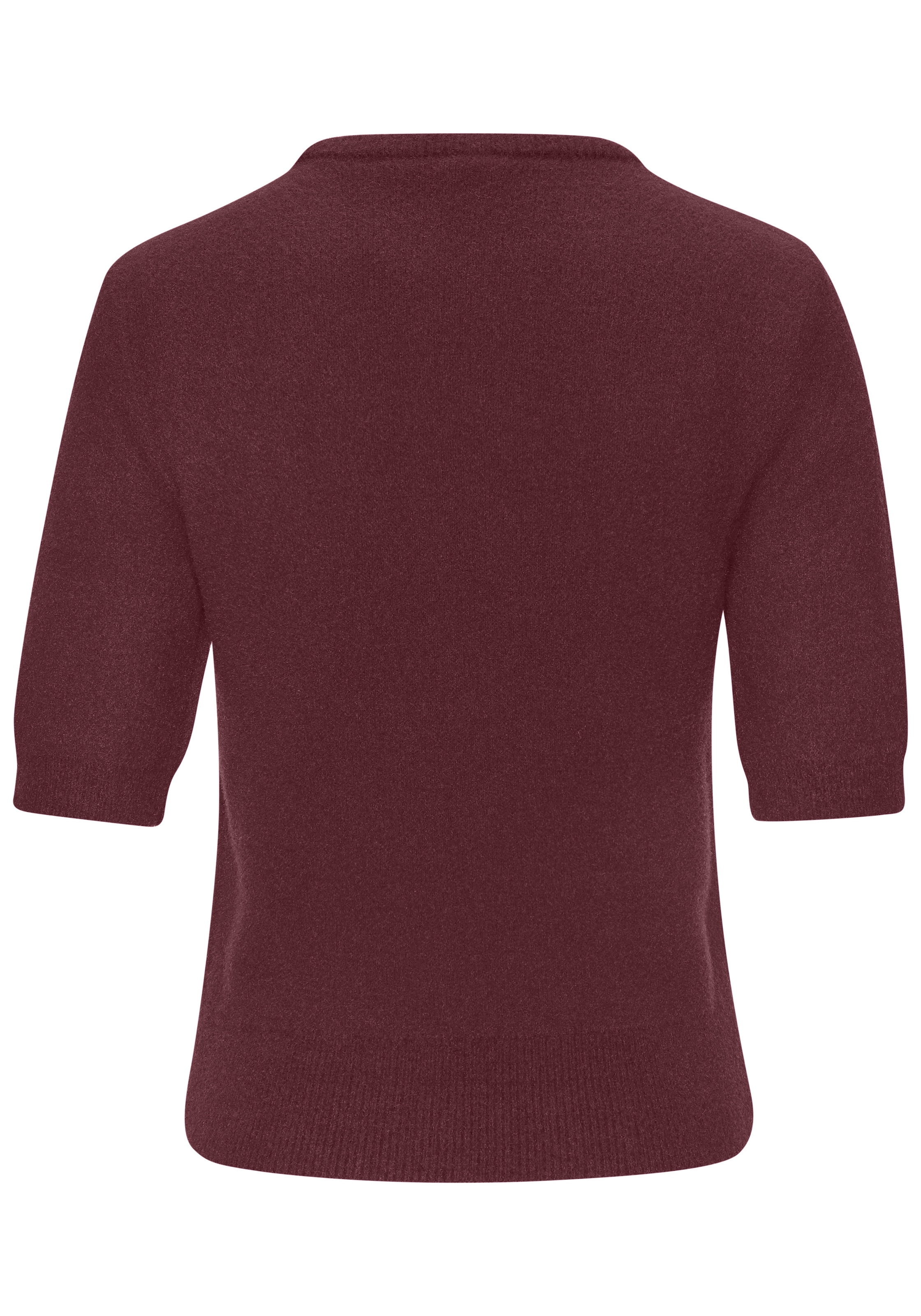 LASCANA Kurzarmpullover , flauschiger Strickpullover, figurnaher Schnitt