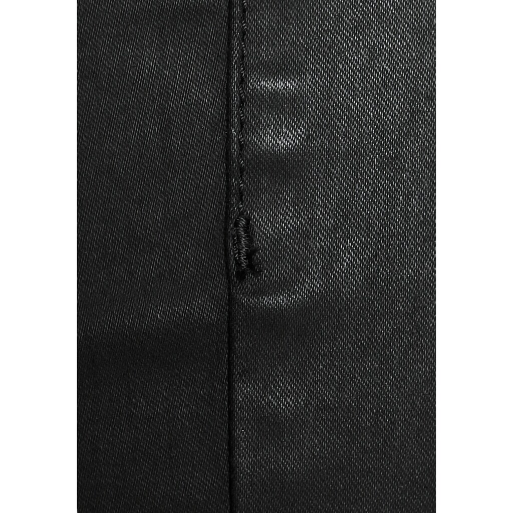 MAC Slim-fit-Jeans »Slim-Funktion«, Beschichtetes Materail mit dekorativen Reißverschlüssen und Nieten