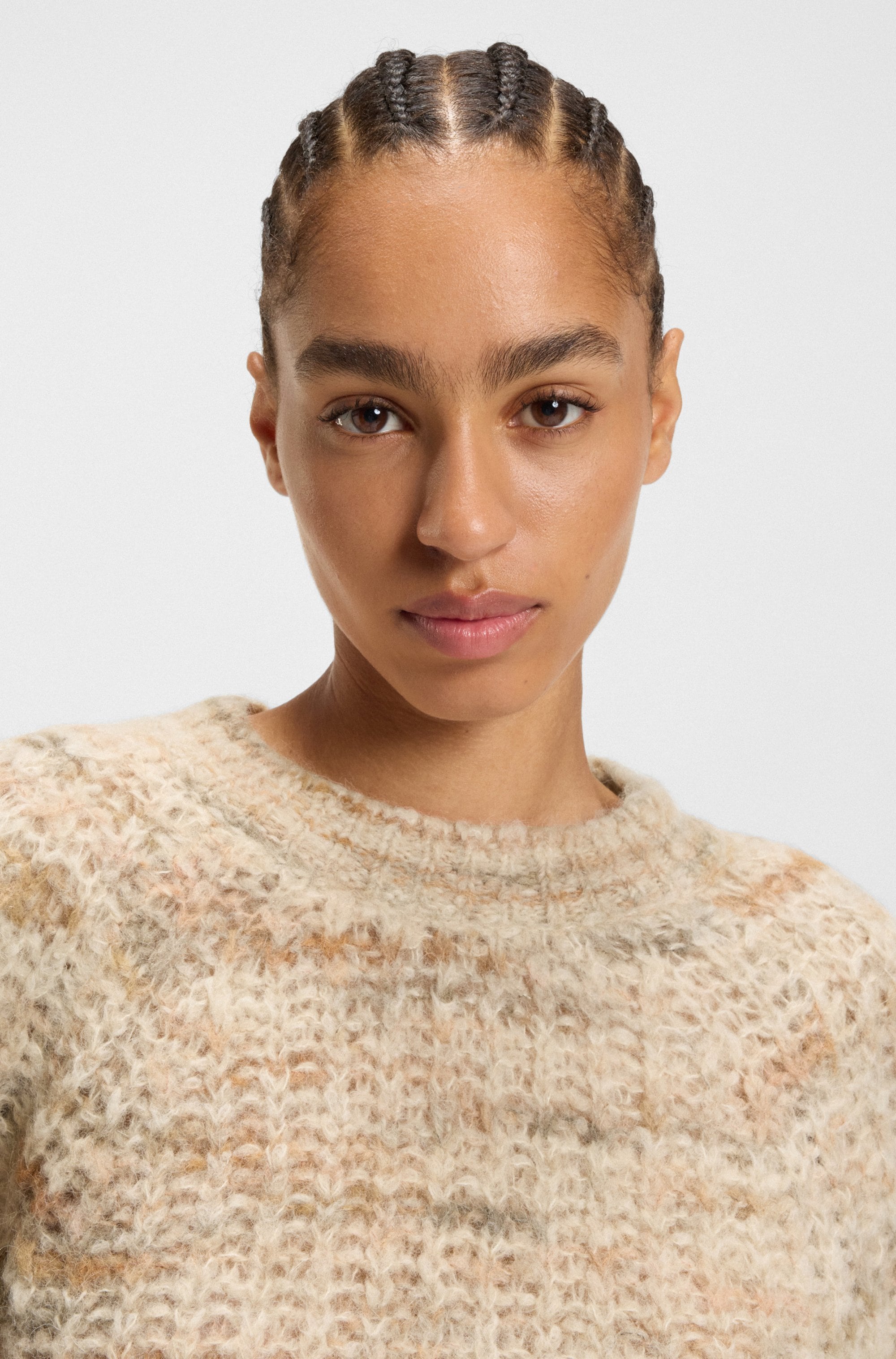 BOSS ORANGE Strickpullover »Fiambella Premium Damenmode«, Rundhalsausschnitt, mit Alpaka-Wolle