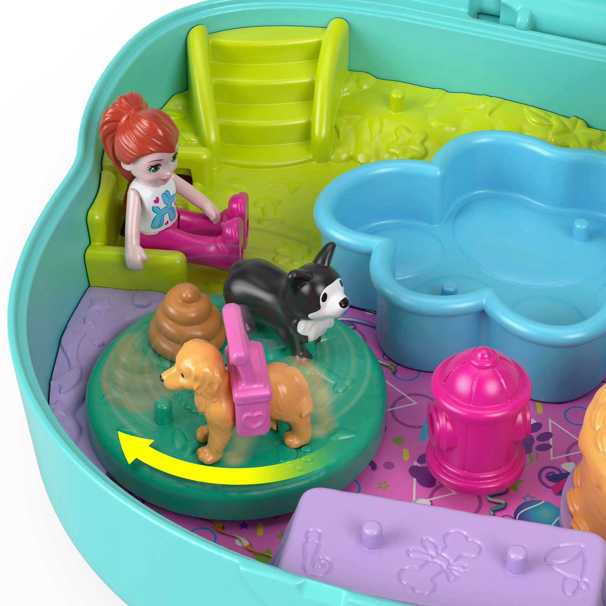 Polly Pocket Spielwelt »Hunde-Party Schatulle«, mit 2 Puppen und Zubehör