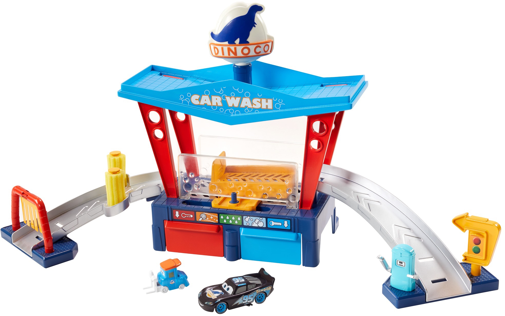 Spiel-Gebäude »Disney Pixar Cars, Farbwechsel Dinoco Autowaschanlage«, inkl. Fahrzeug...