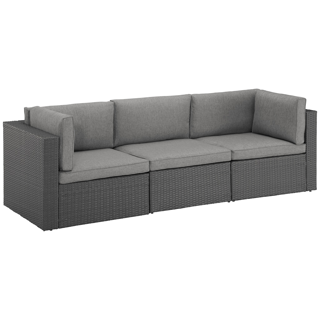 KONIFERA Gartenlounge-Set »Malta«, (25 tlg.), Ecklounge, Sessel, Tisch 69x69 cm, mit GRATIS-Zugabe: 1 zweiter Tisch