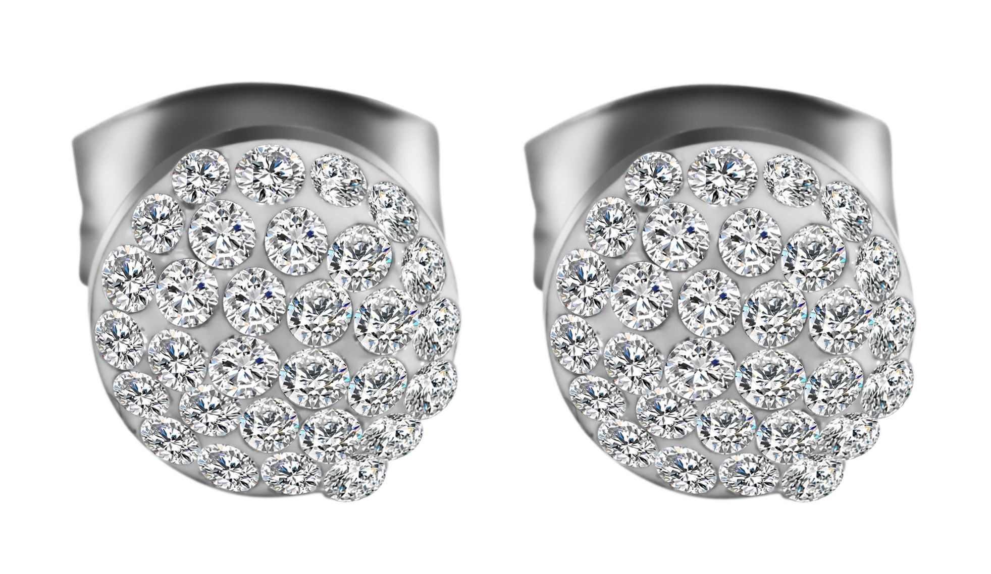 Adelia´s Paar Ohrstecker »Damen Ohrringe ¿ Ohrstecker aus Edelstahl mit Strass Steinchen«