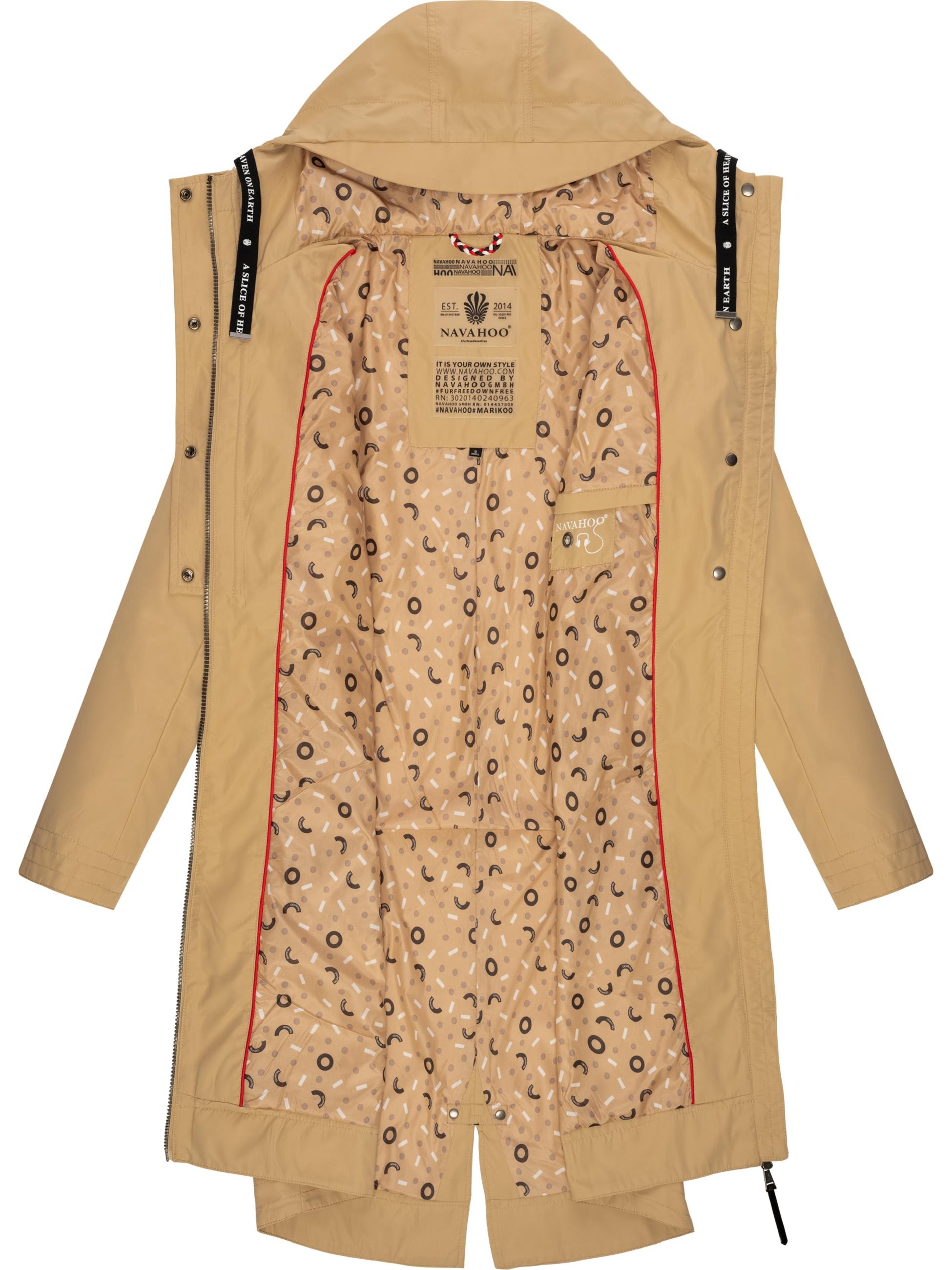 Navahoo Funktionsparka »Übergangsjacke Josinaa«, mit Kapuze, stylische Übergangs Outdoorjacke mit Kapuze