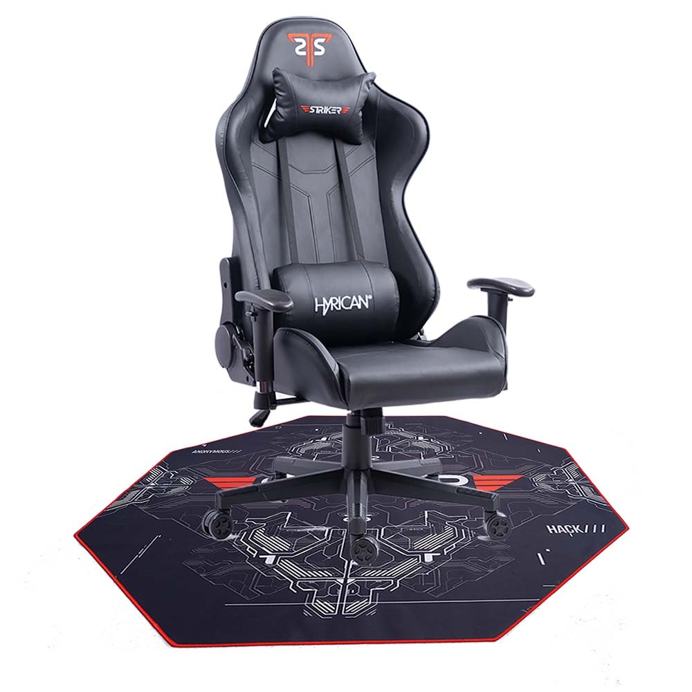 Hyrican Gaming-Stuhl »Striker Gaming-Stuhl "Copilot" Gamingstuhl + Stuhlunterlage« (Set) Bodenschutzmatte 1100x1100x2mm