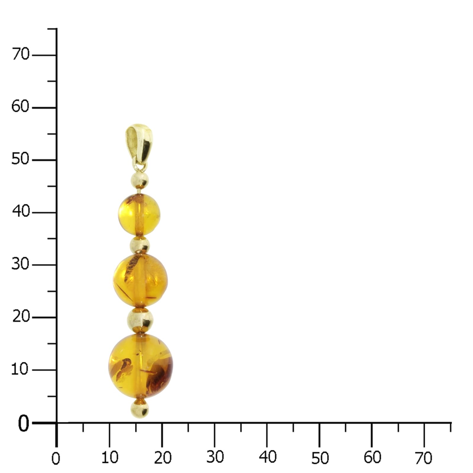 OSTSEE-SCHMUCK Kettenanhänger »- Kugel 8/10/12 mm - Gold 333/000 - Bernstein«