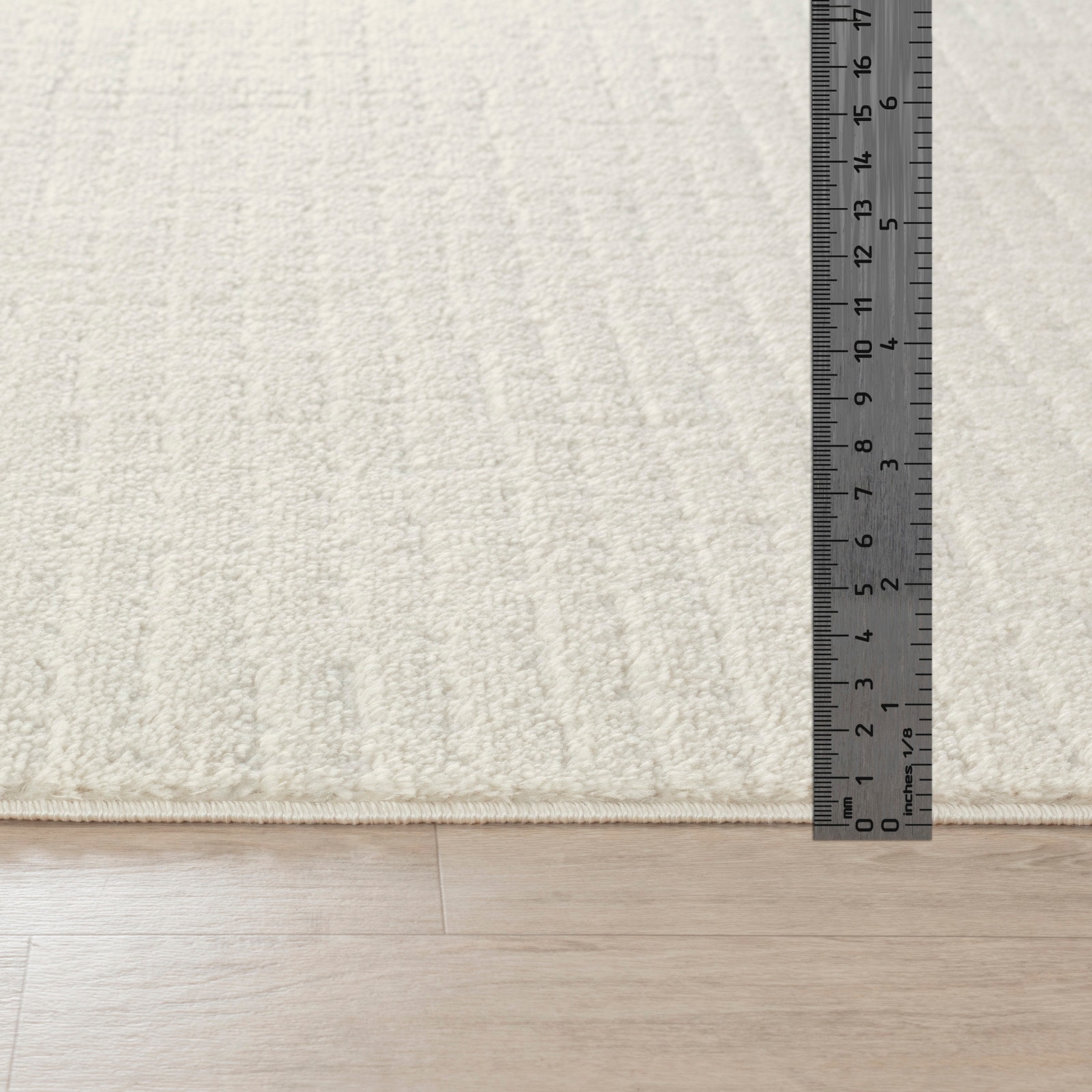 Livabliss Teppich »CAGLIARI« rechteckig 14 mm Höhe Skandi Design, Modern Boho Kurzflor Wohnzimmerteppich, Schlafzimmer